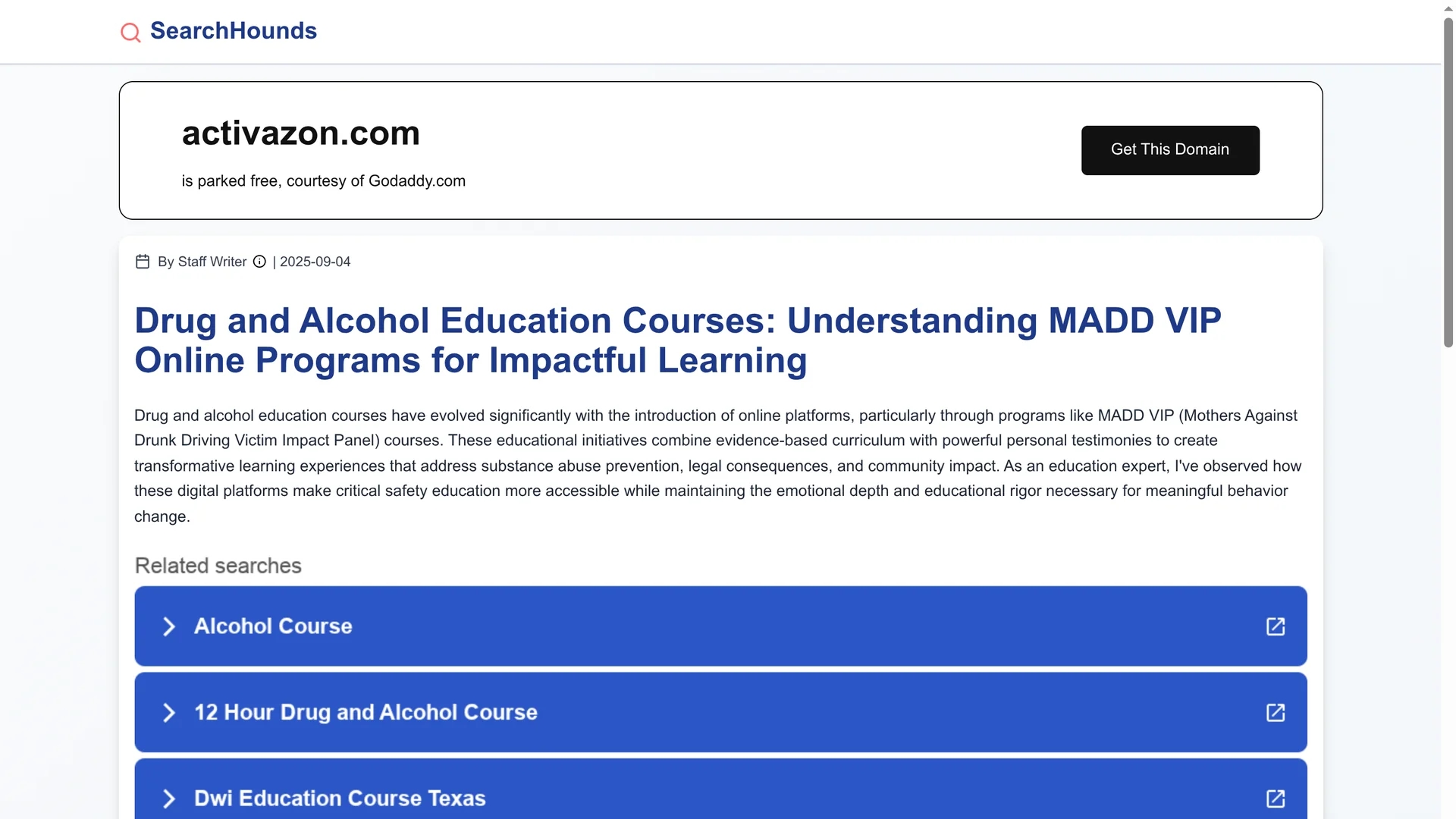activazon homepage