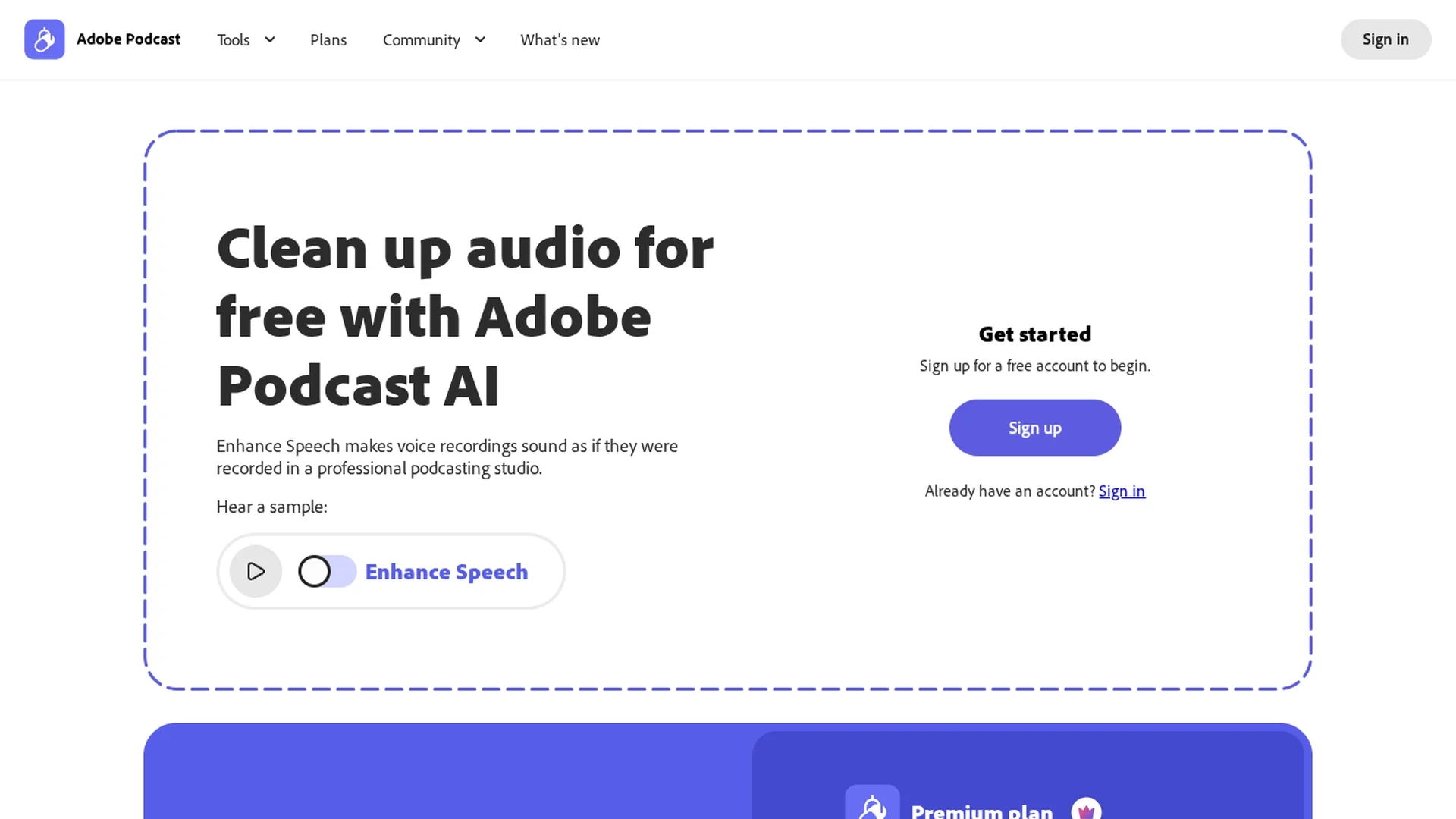 adobe-speech-enhancer homepage