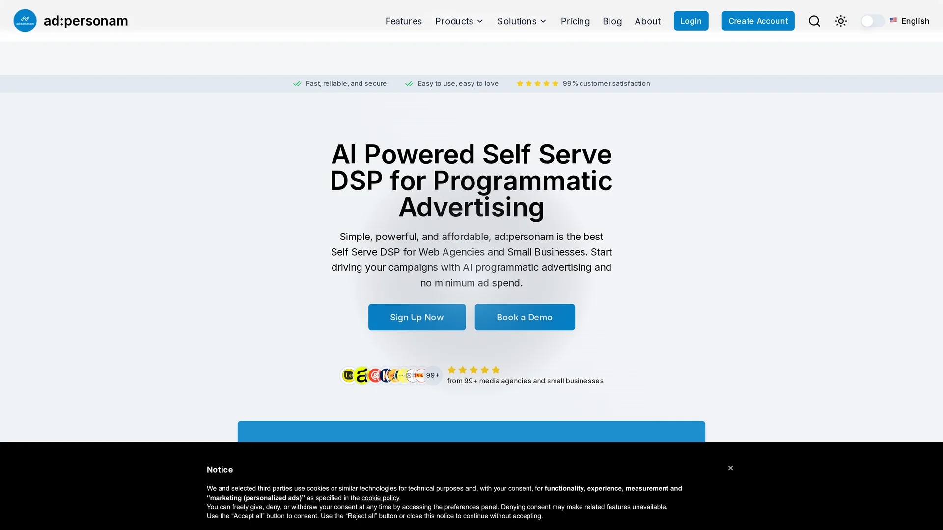 adpersonam-self-serve-dsp homepage