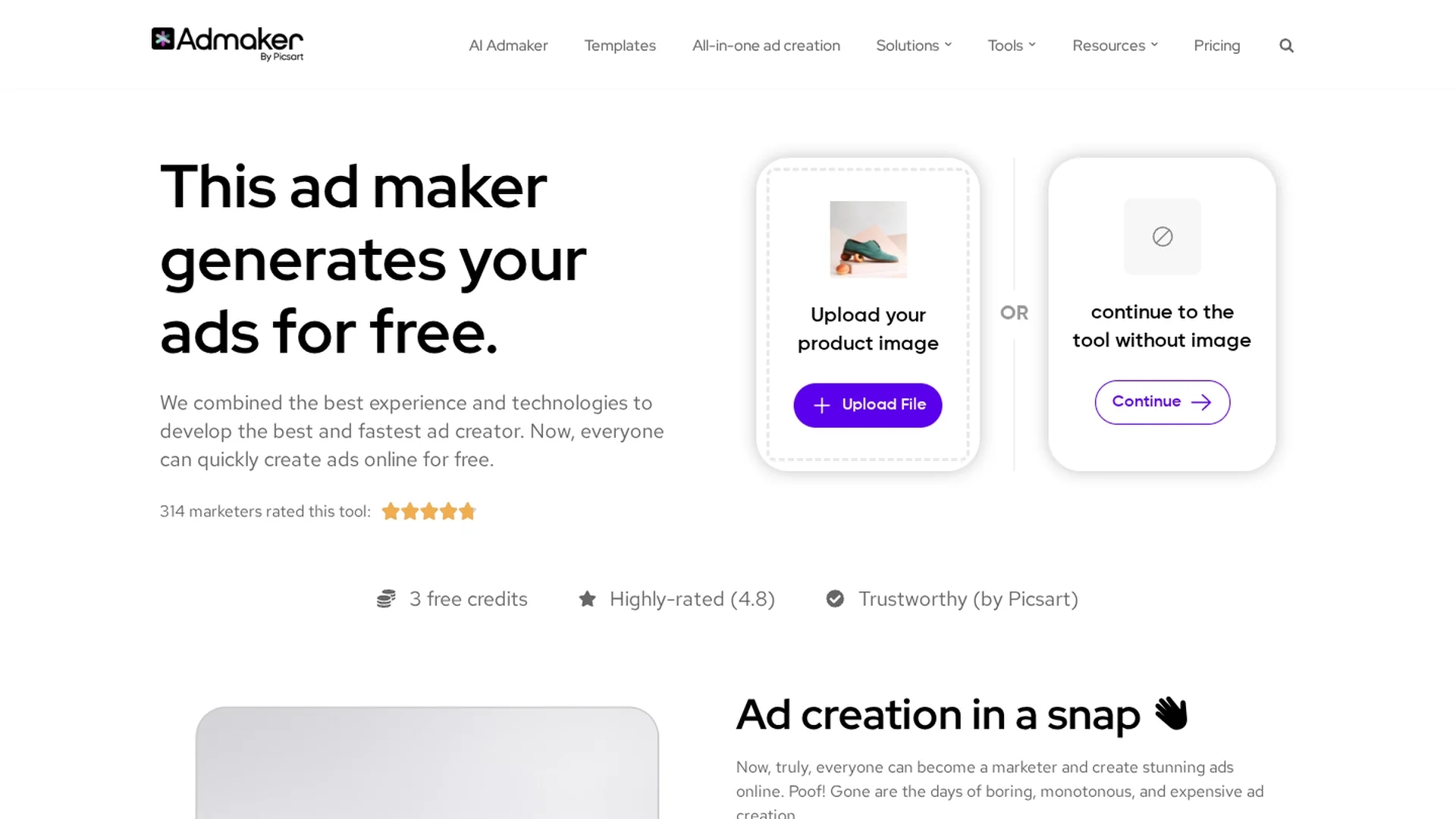 adpilot-by-picsart homepage