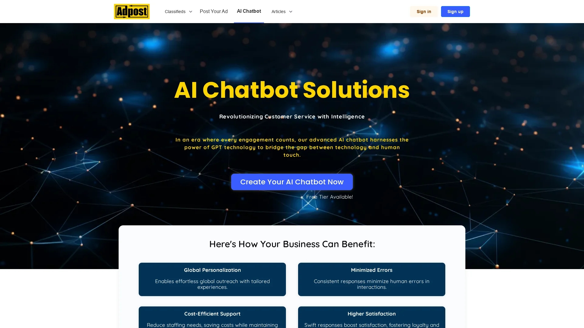 adpost-ai-chatbot homepage