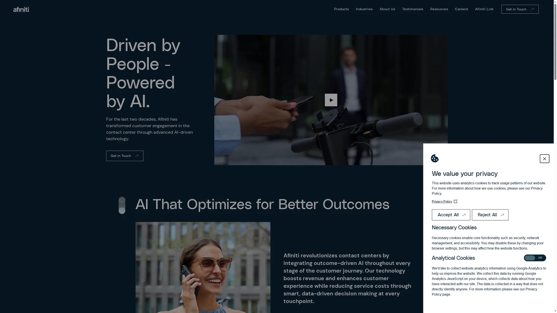 afiniti-com homepage