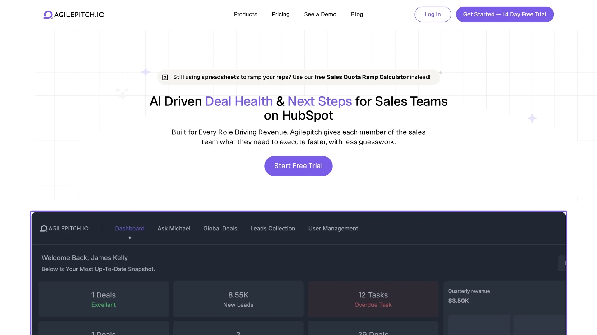 agilepitch homepage
