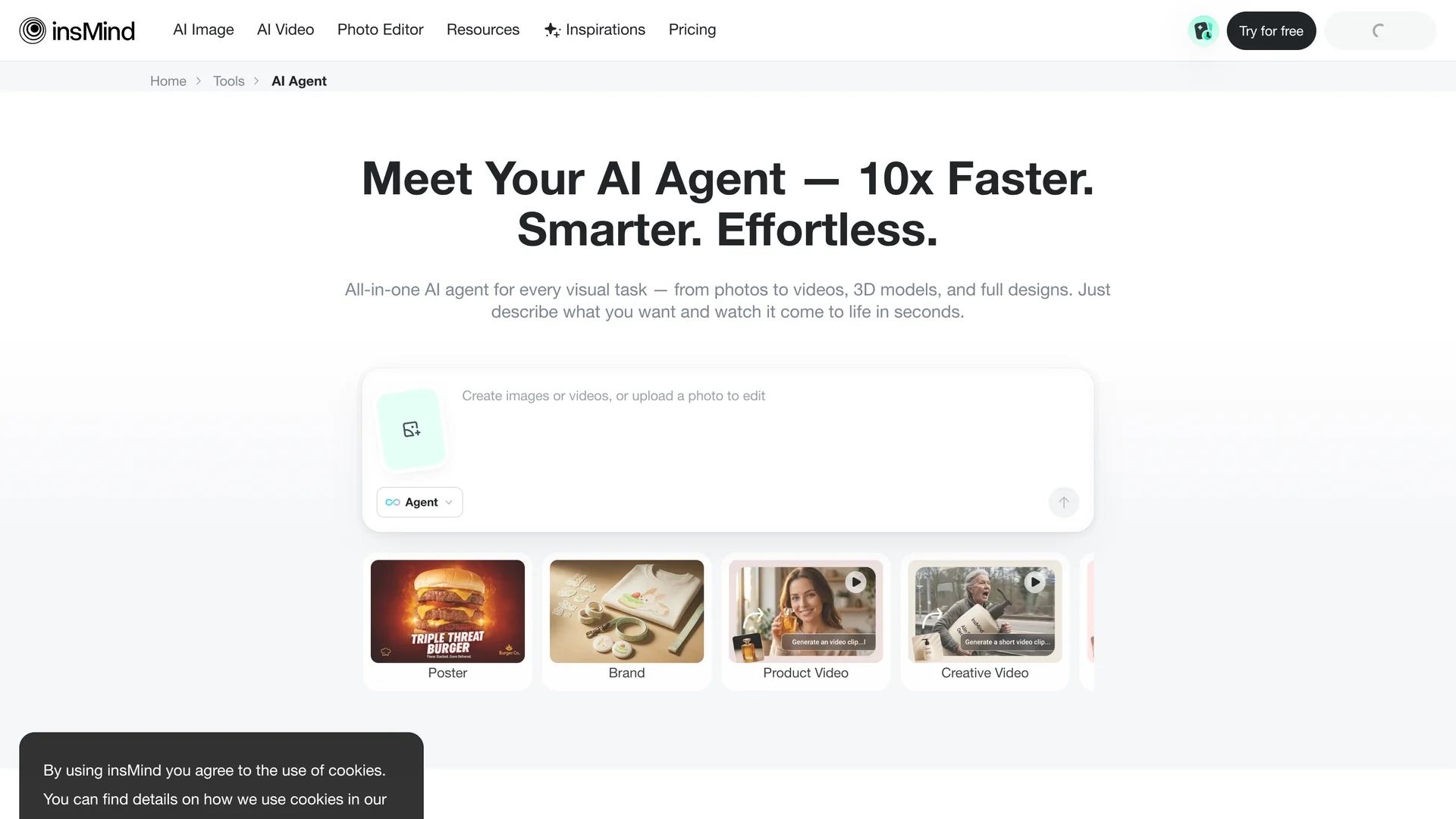 ai-agent-insmind homepage