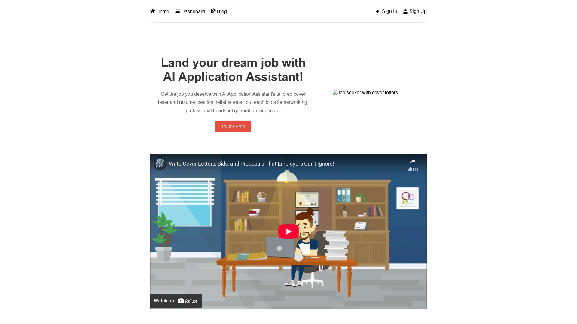 ai-application-assistant homepage