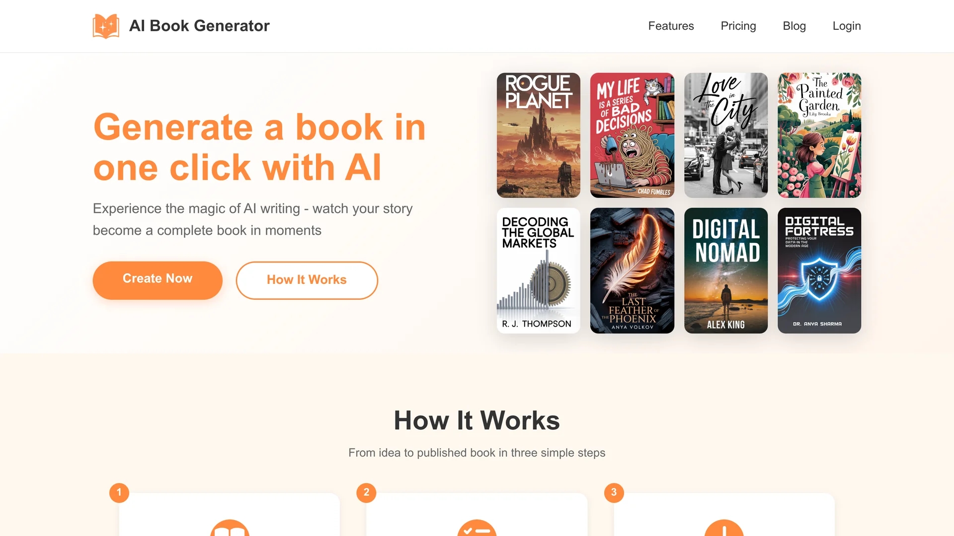 ai-book-generator homepage