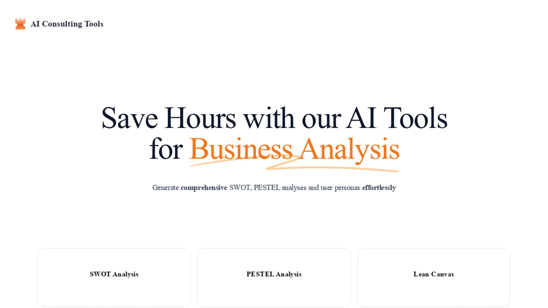 ai-consulting-tools homepage