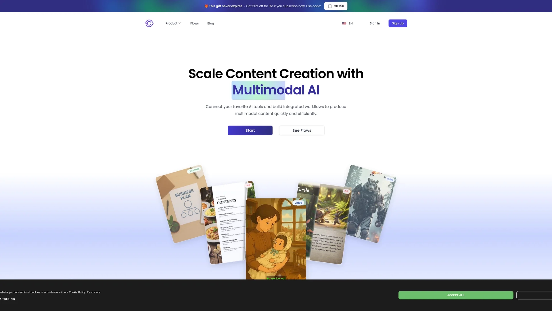 ai-content-labs homepage