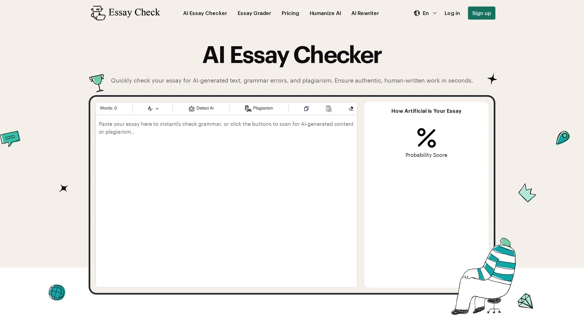 ai-essay-checker homepage