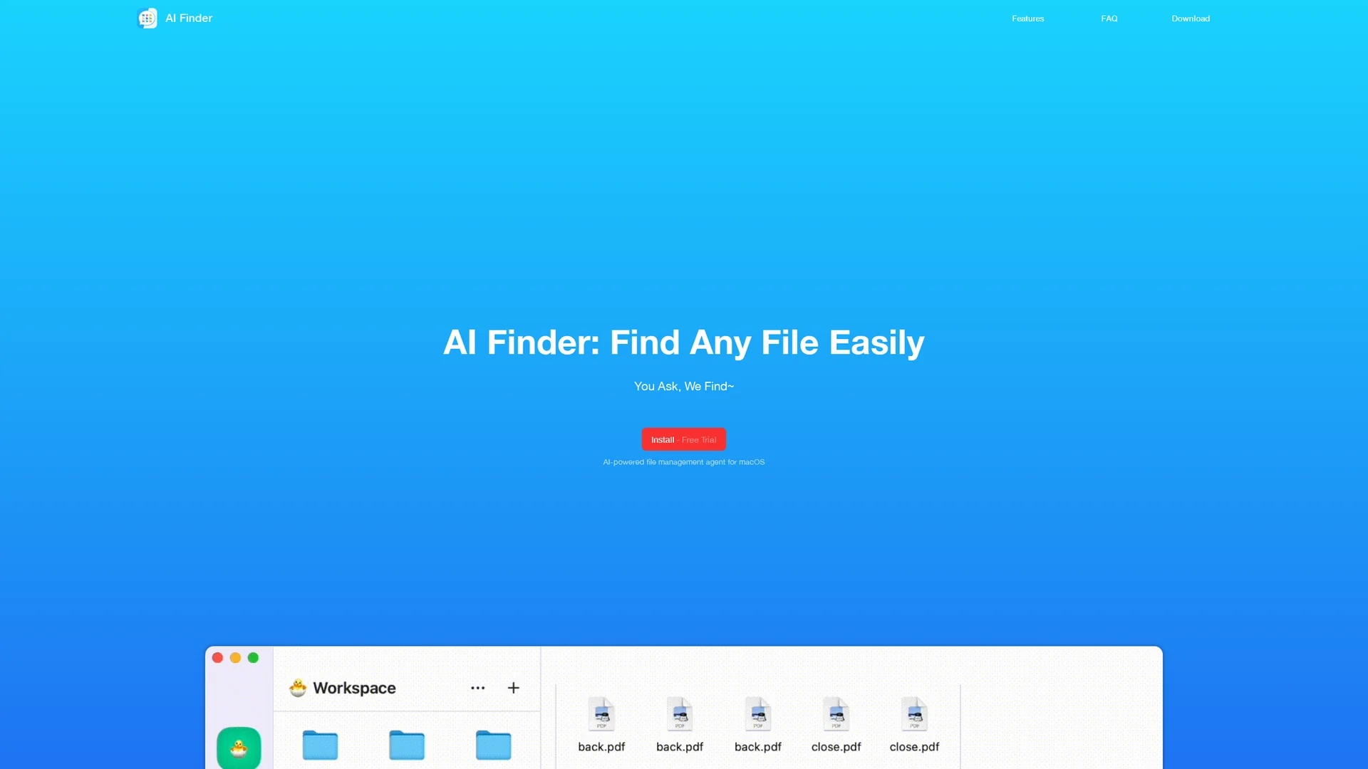 ai-finder homepage
