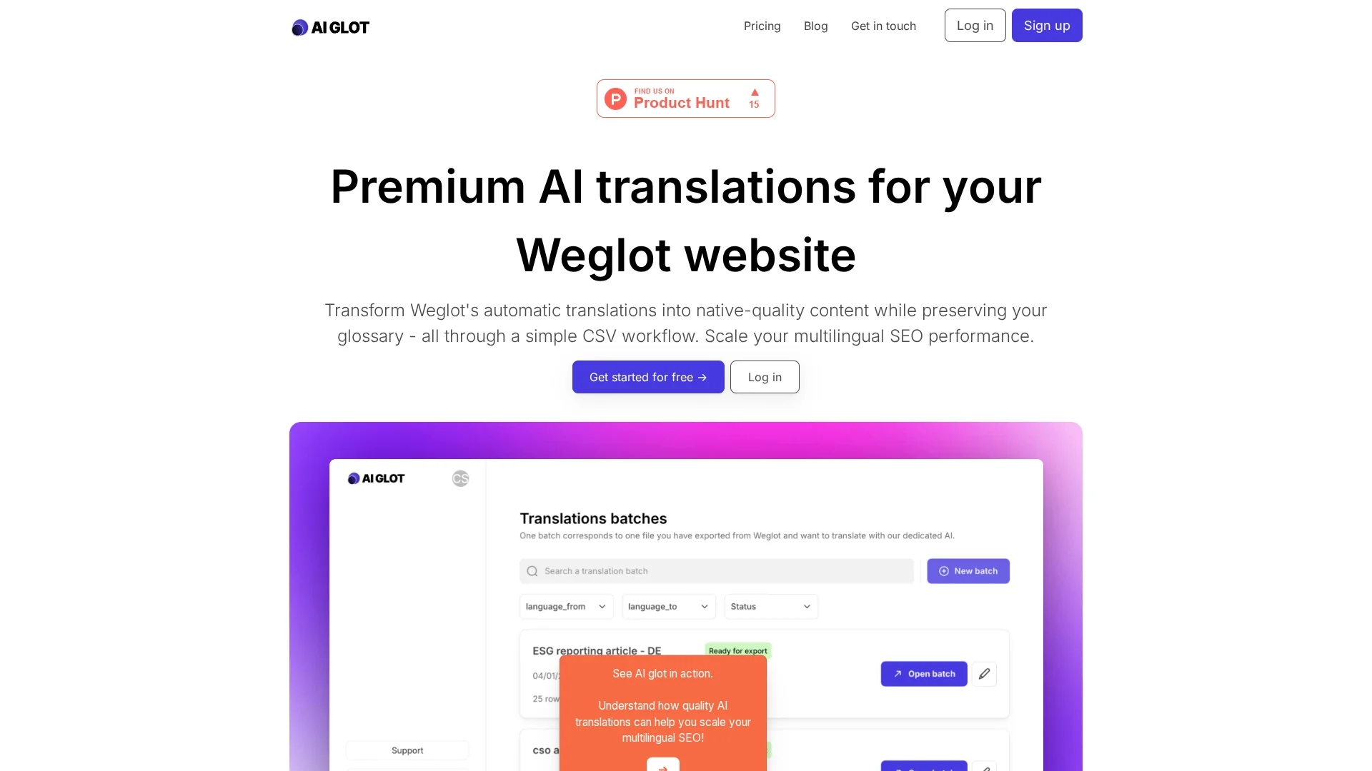 ai-glot homepage