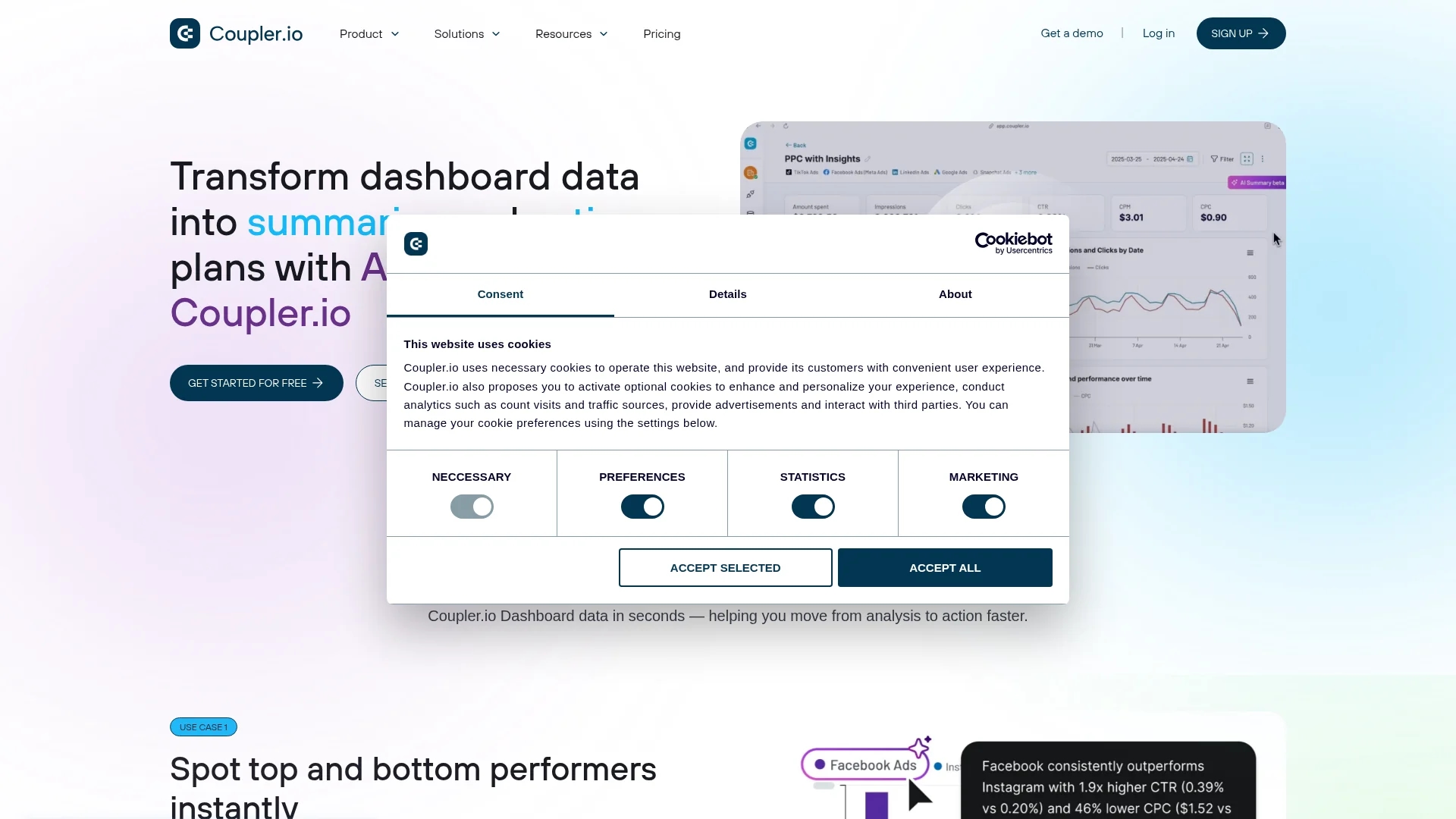 ai-insights-coupler-io homepage
