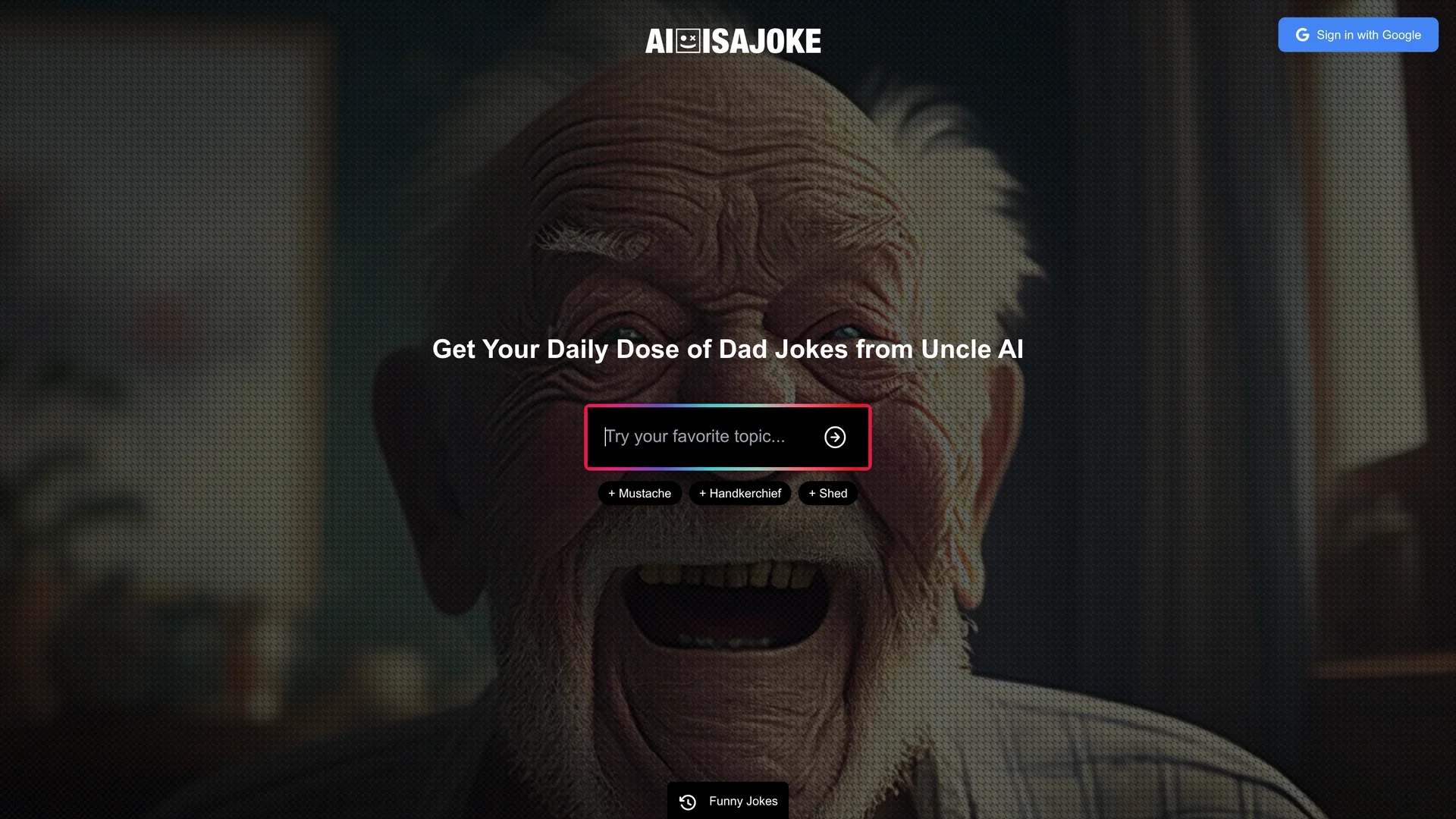 ai-is-a-joke homepage