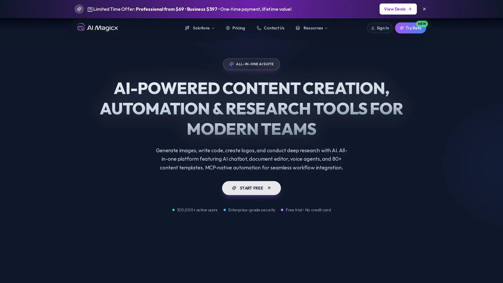 ai-magicx homepage