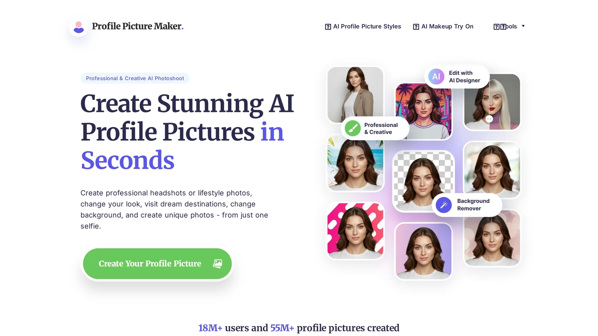 ai-profile-picture-maker homepage