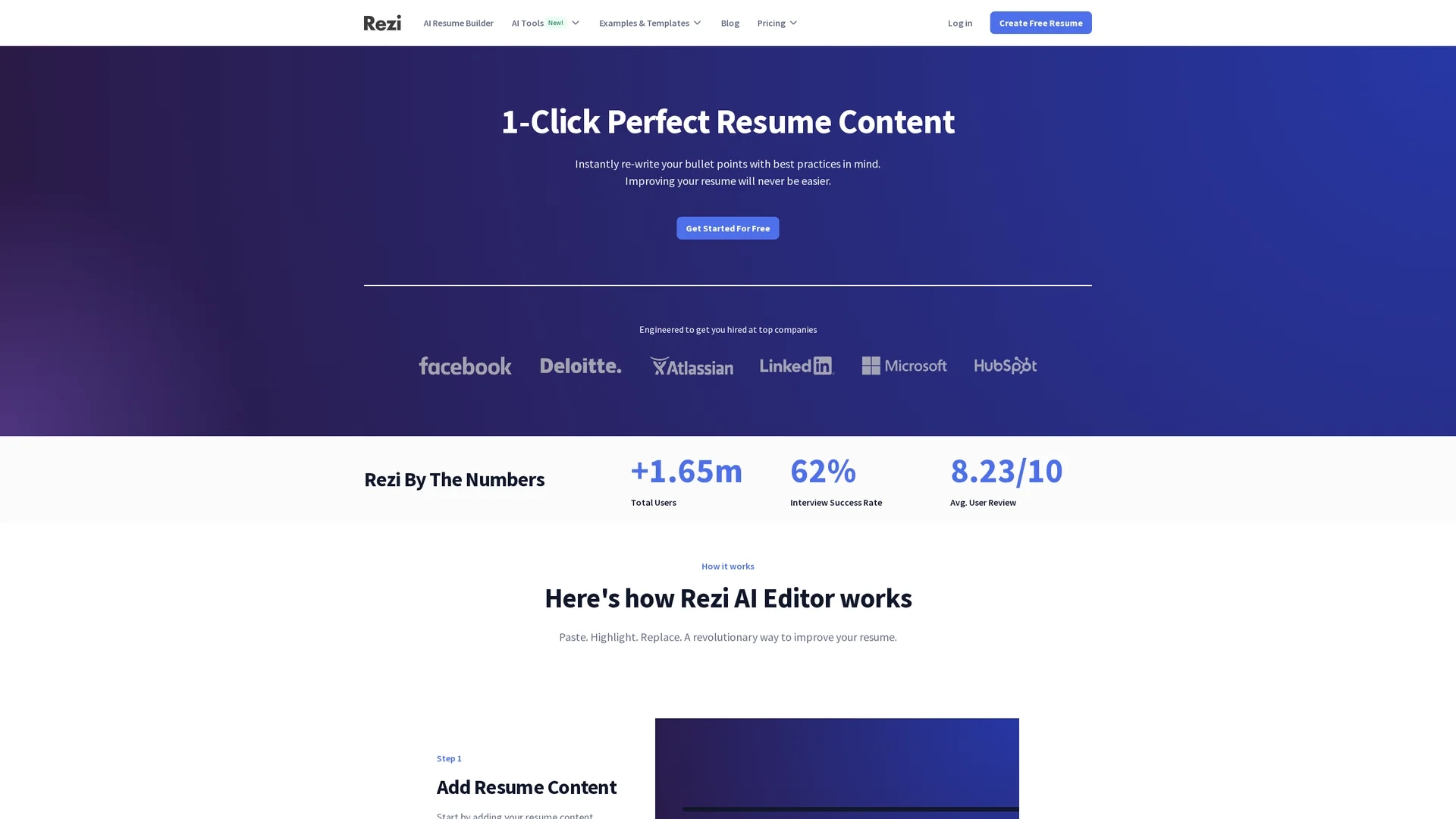 ai-resume-editor homepage