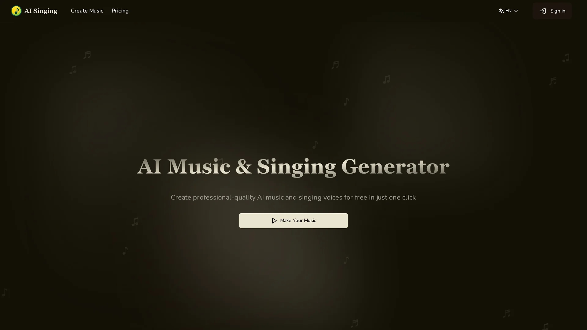 ai-singing homepage