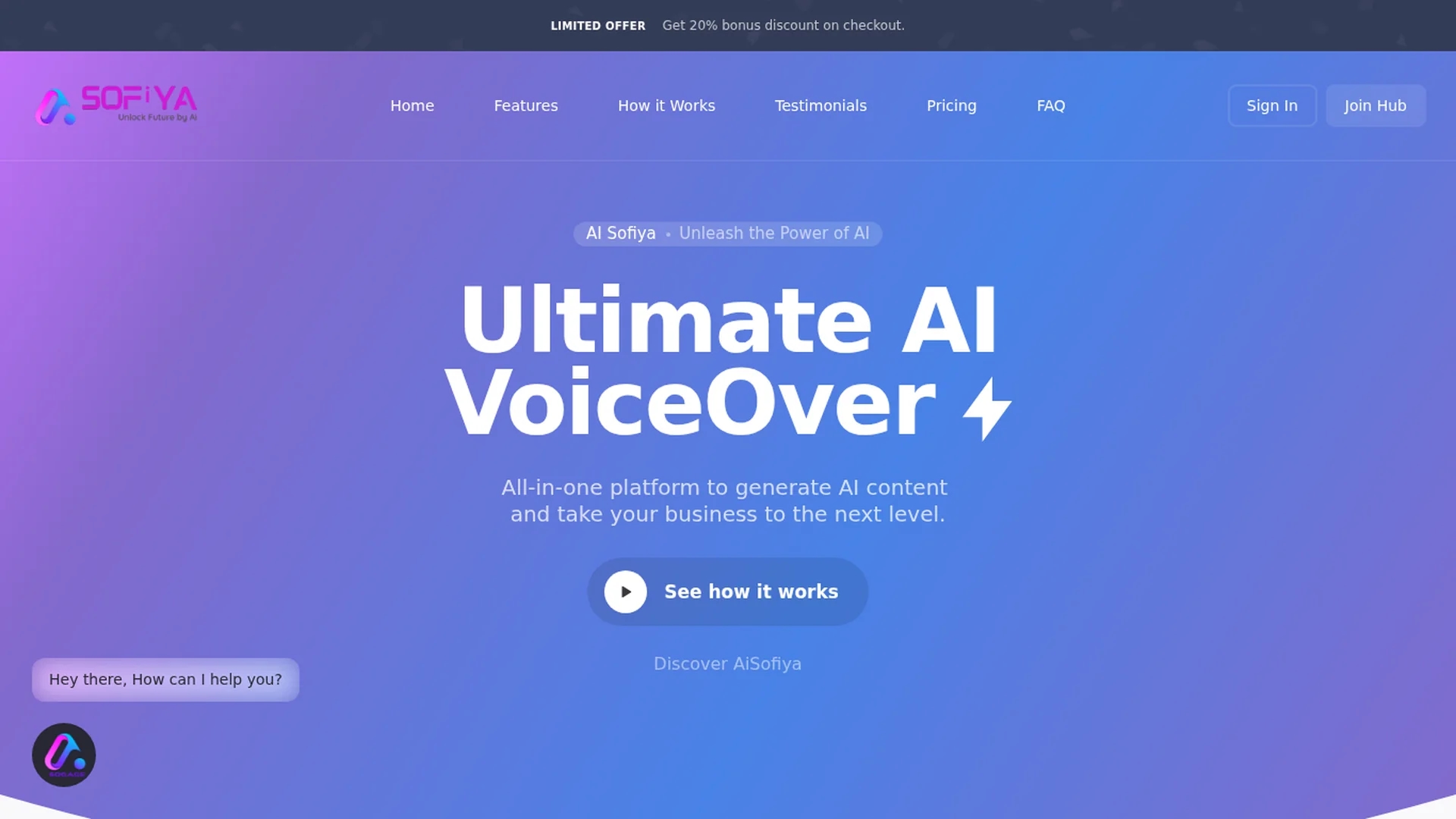 ai-sofiya homepage