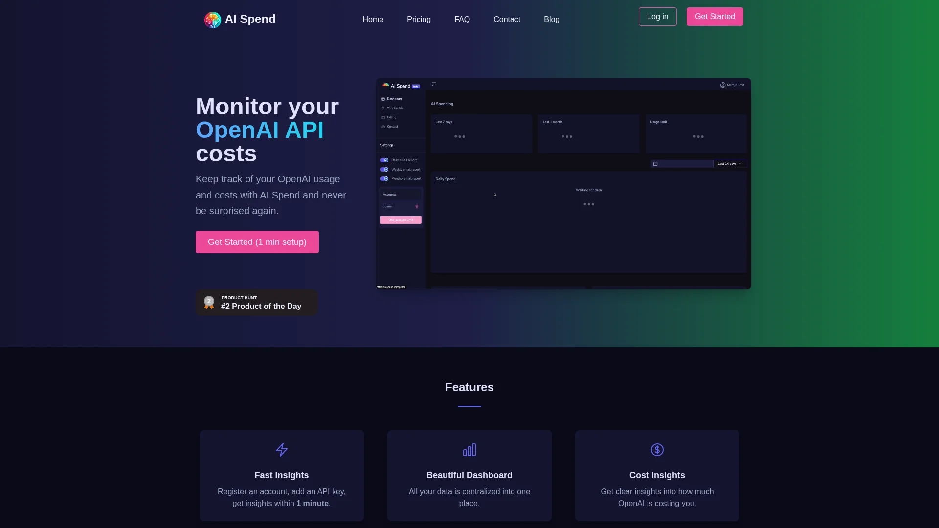 ai-spend homepage