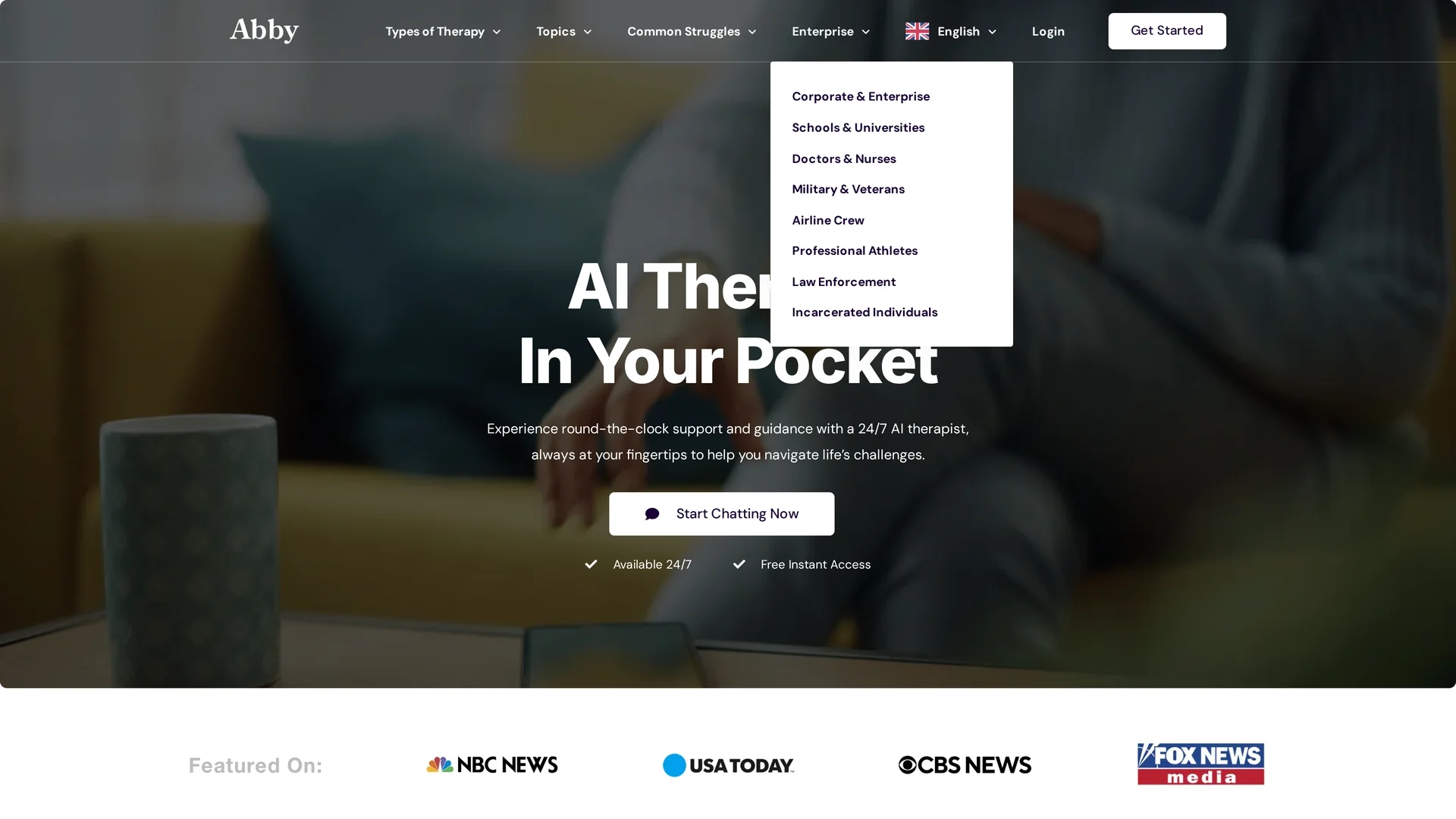 ai-therapy homepage