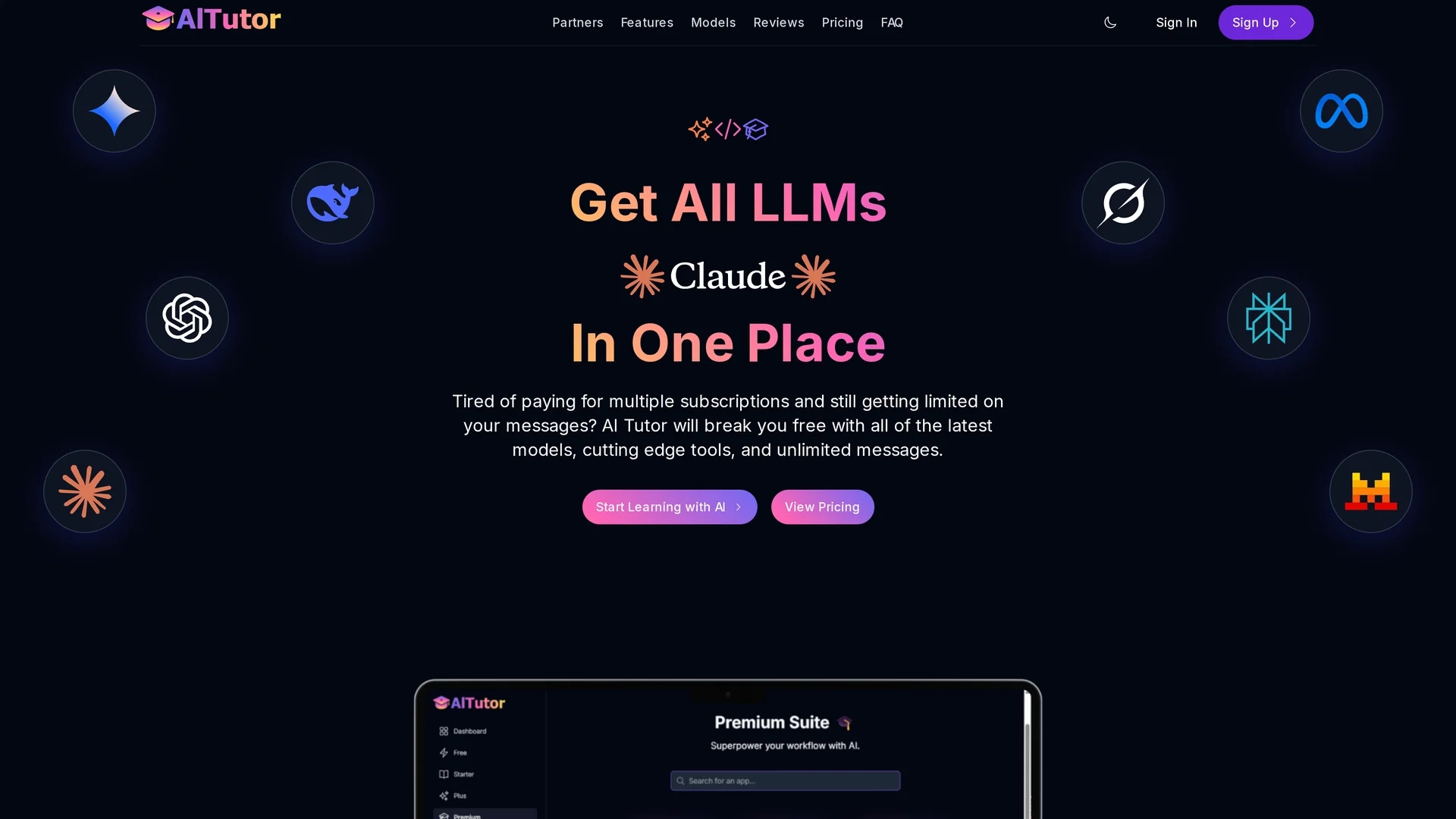 ai-tutor homepage