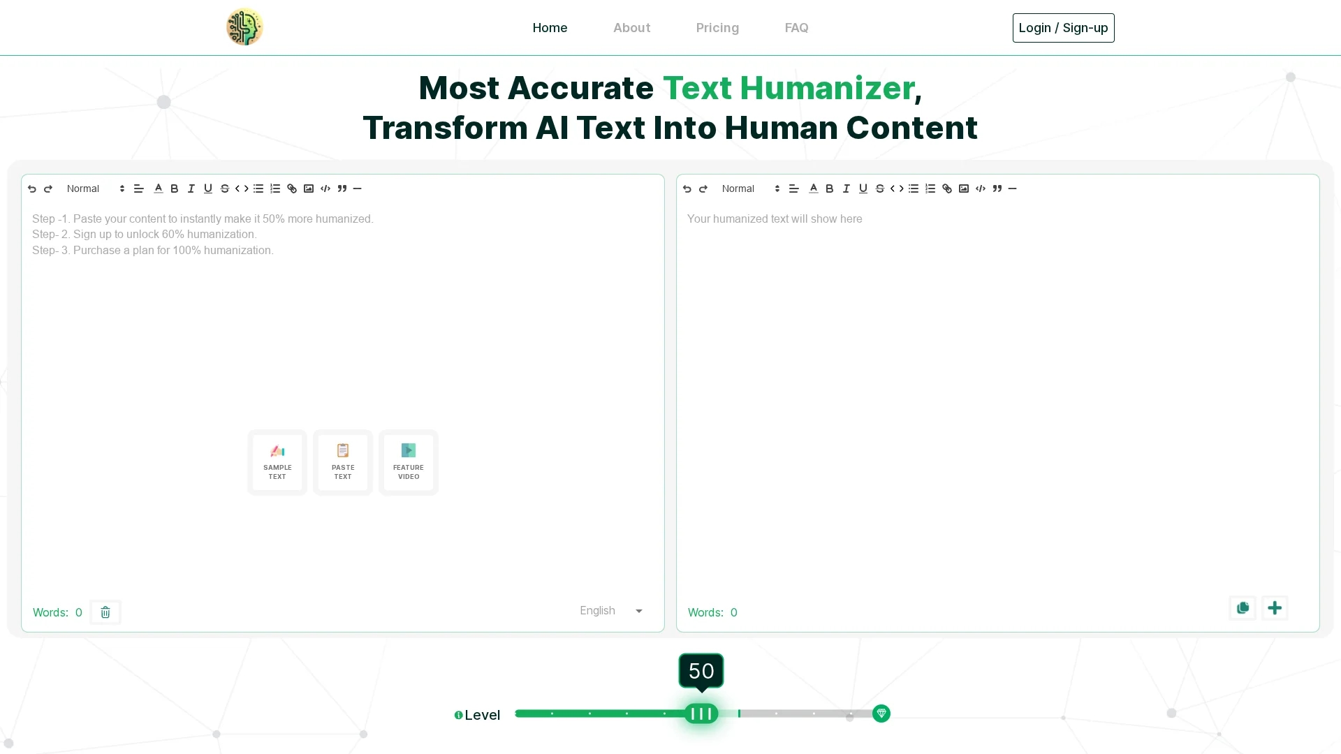 ai2humanize homepage