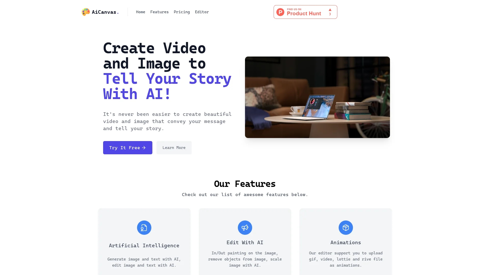 aicanvas homepage