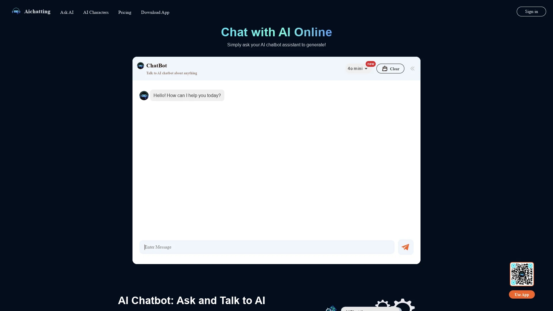 aichatting homepage