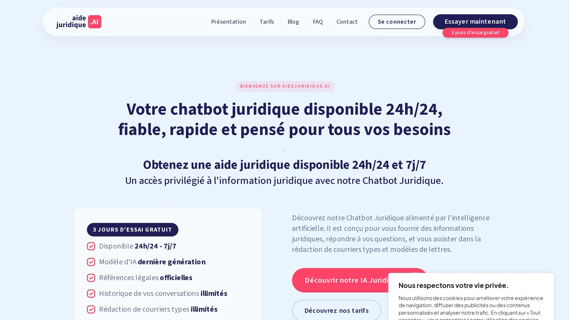 aidejuridique-ai homepage