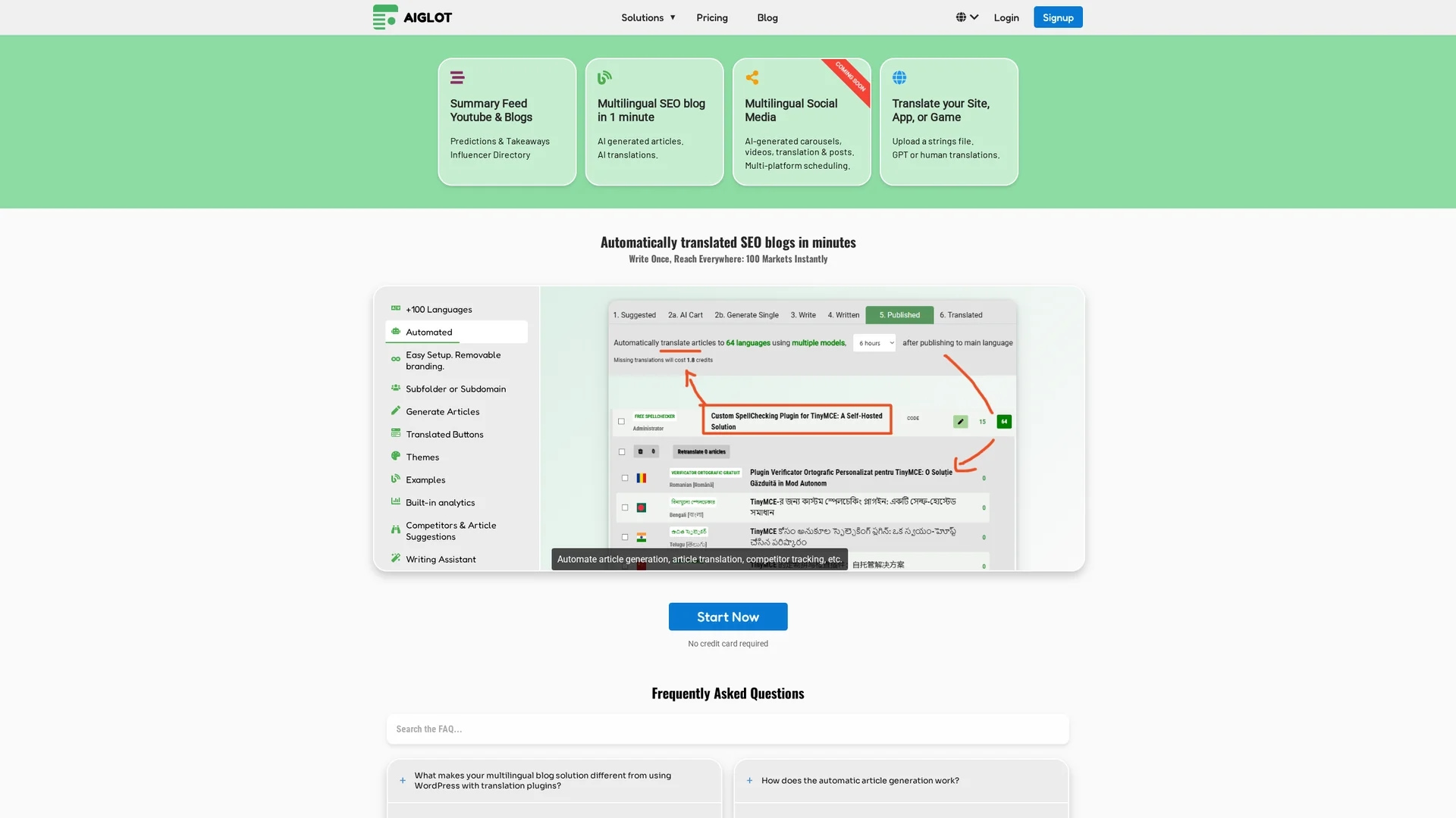 aiglot homepage