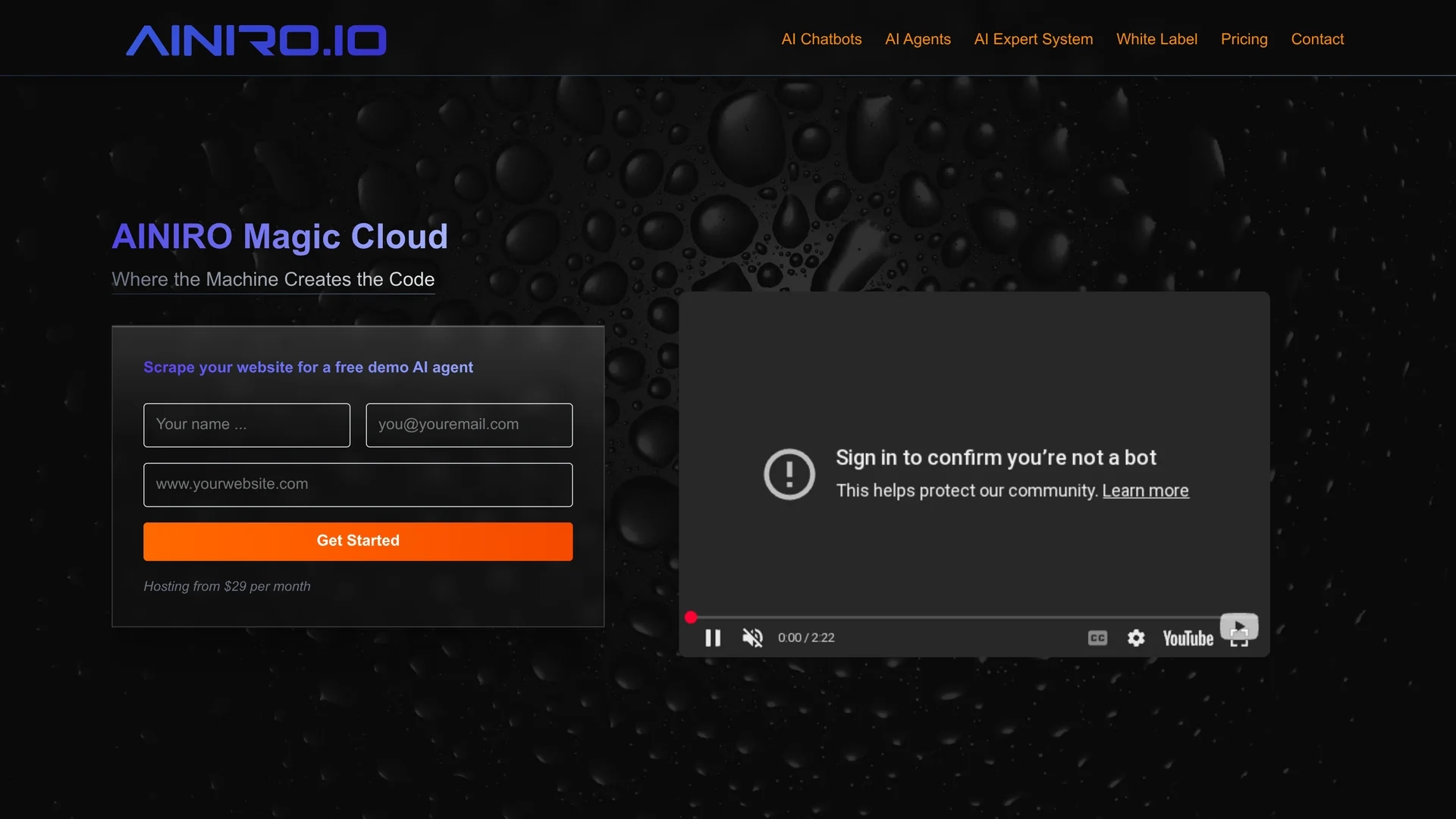 ainiro homepage