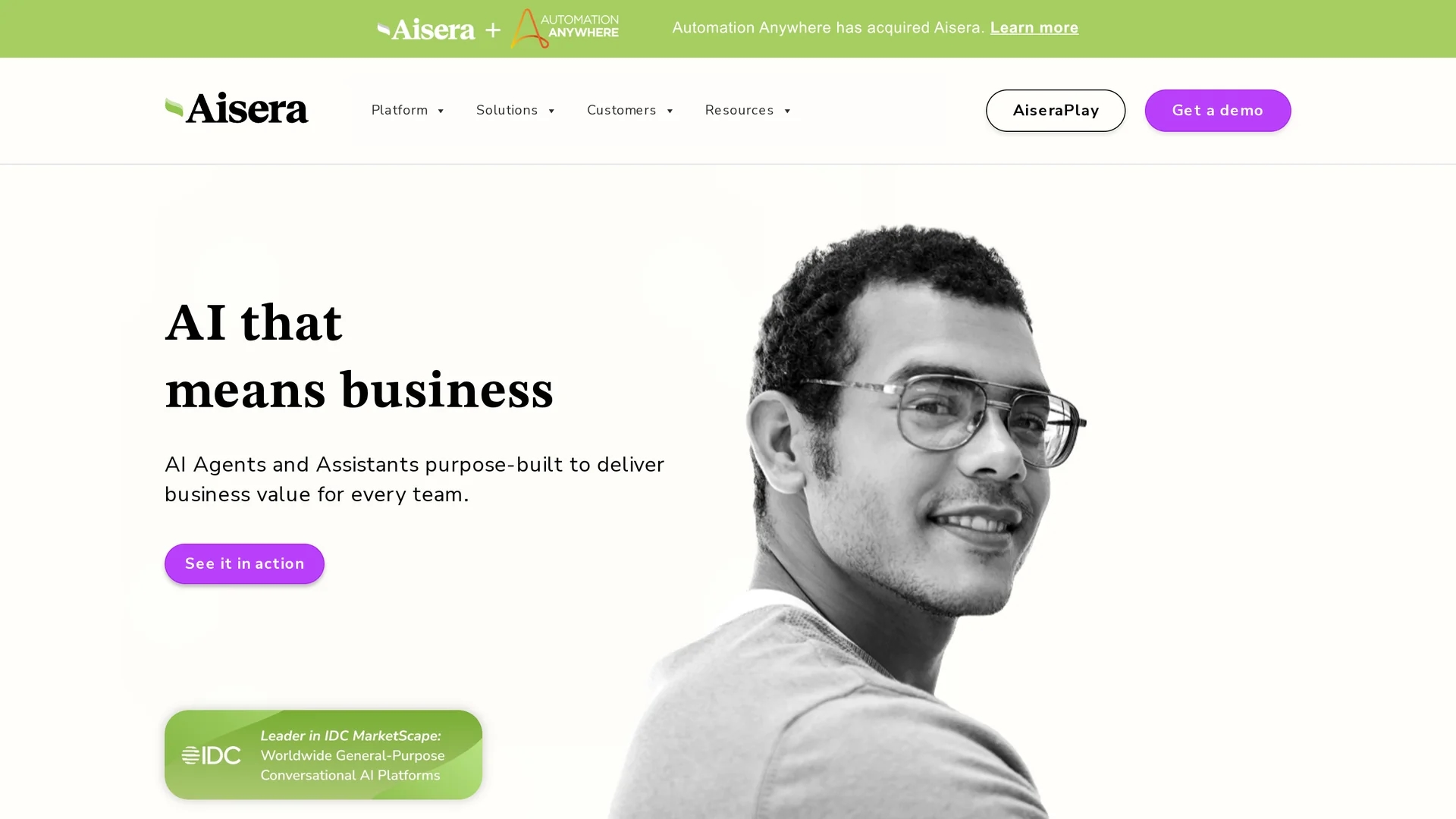 aisera homepage