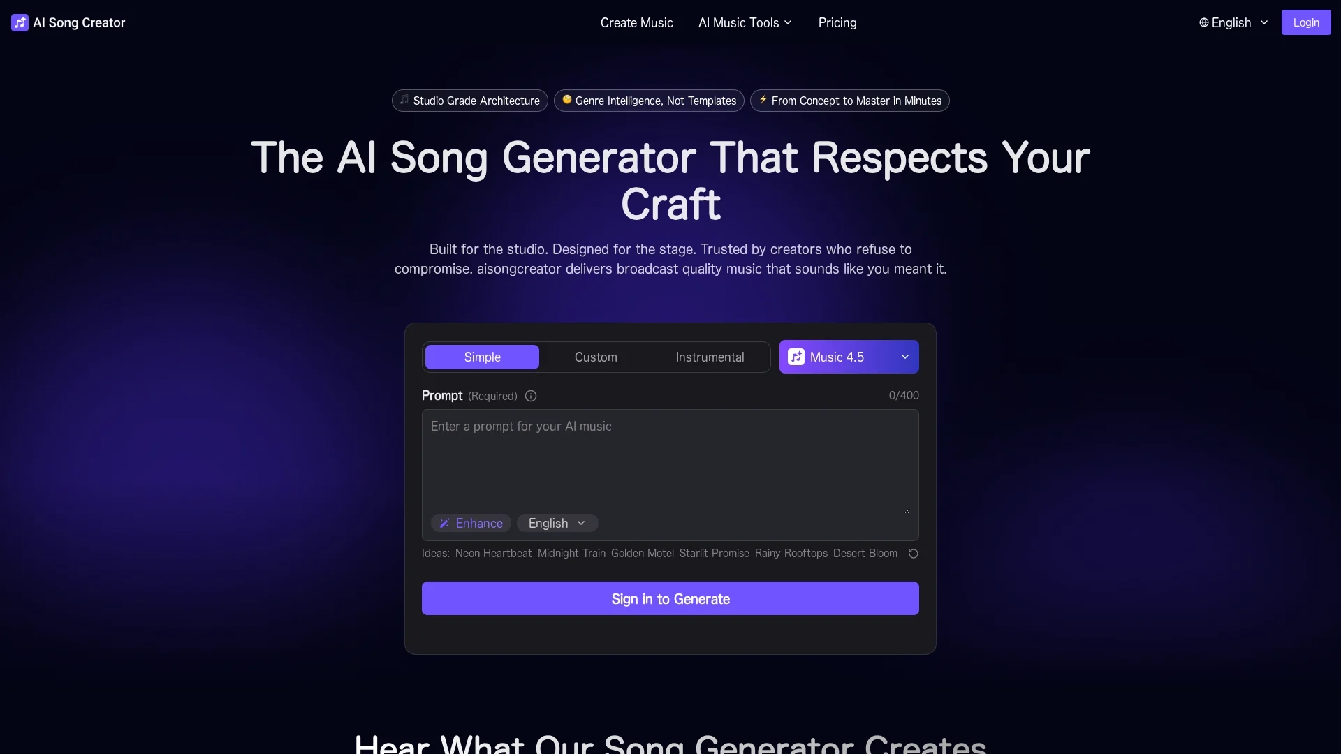 aisongcreator-pro homepage
