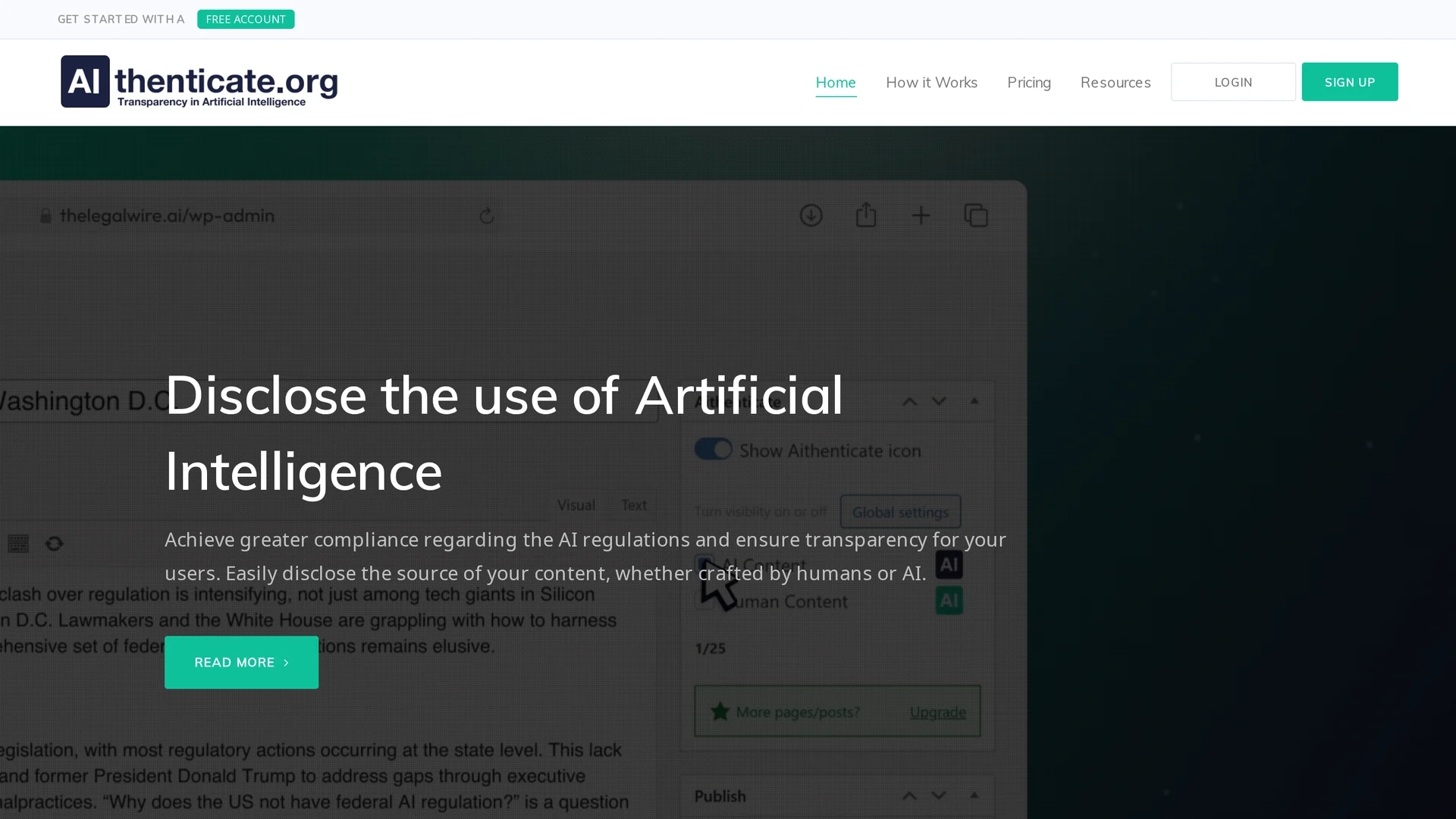 aithenticate homepage