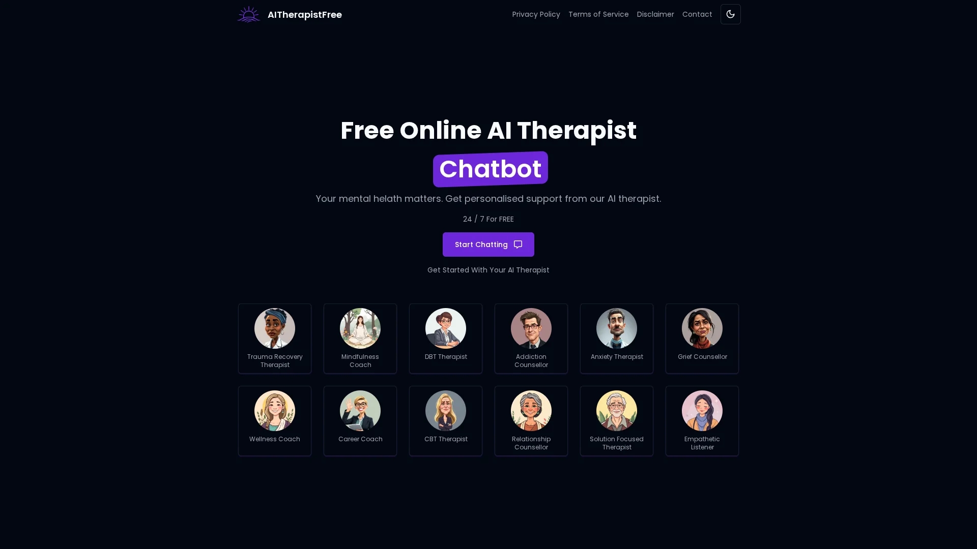 aitherapistfree homepage