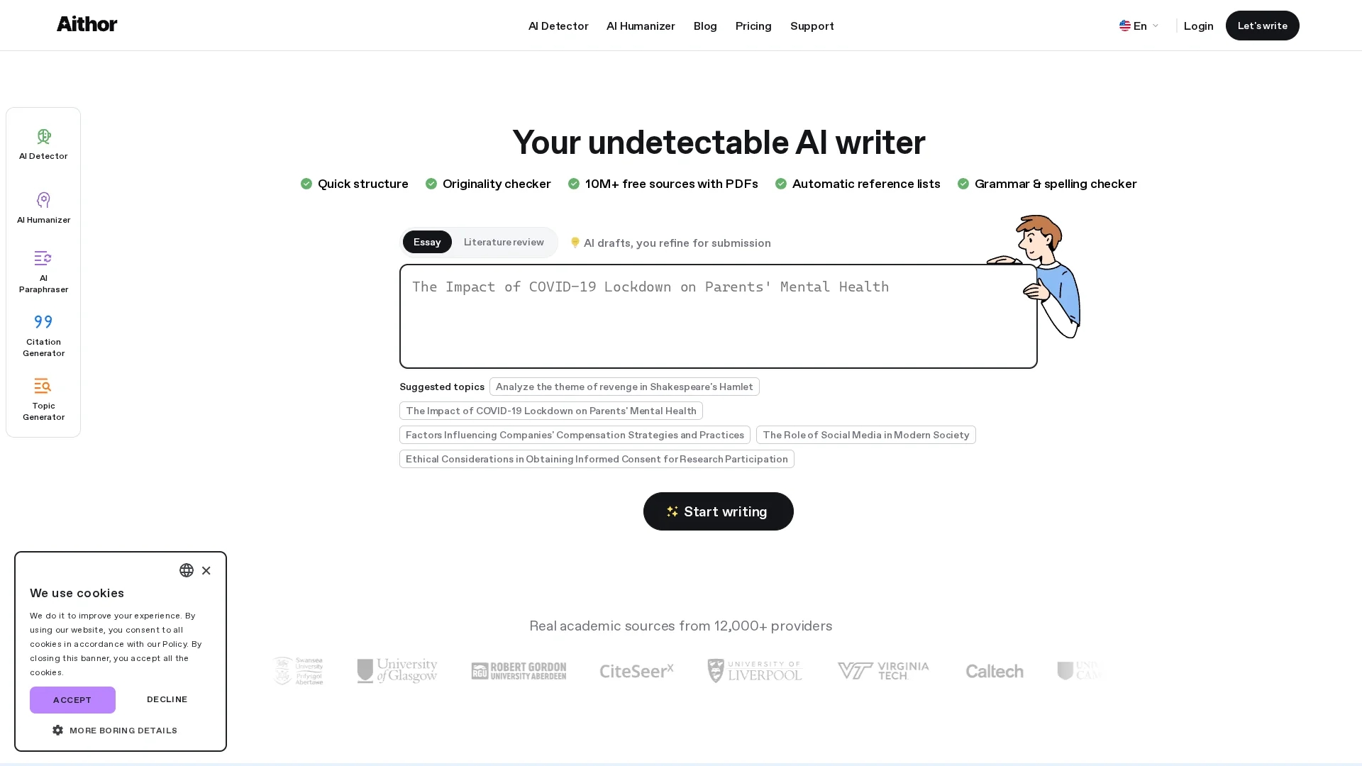 aithor homepage