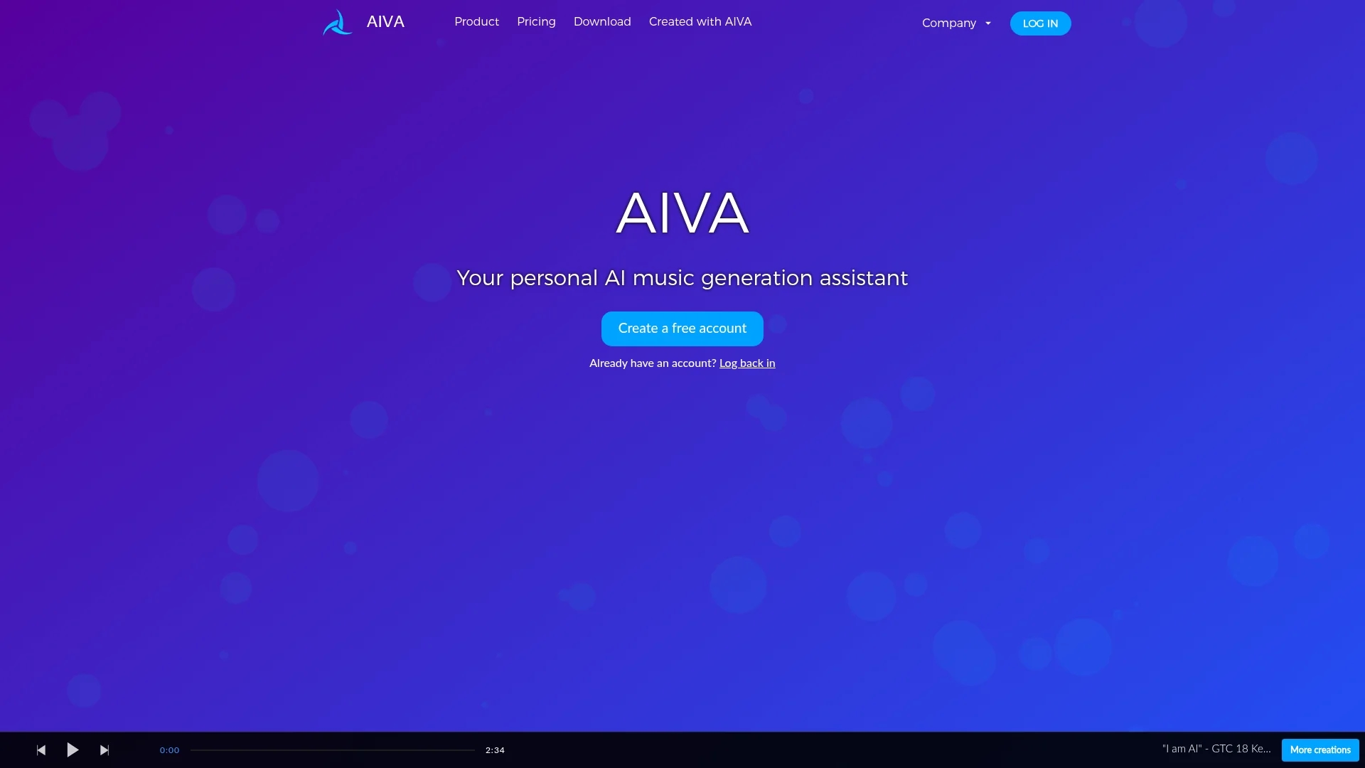 aiva homepage