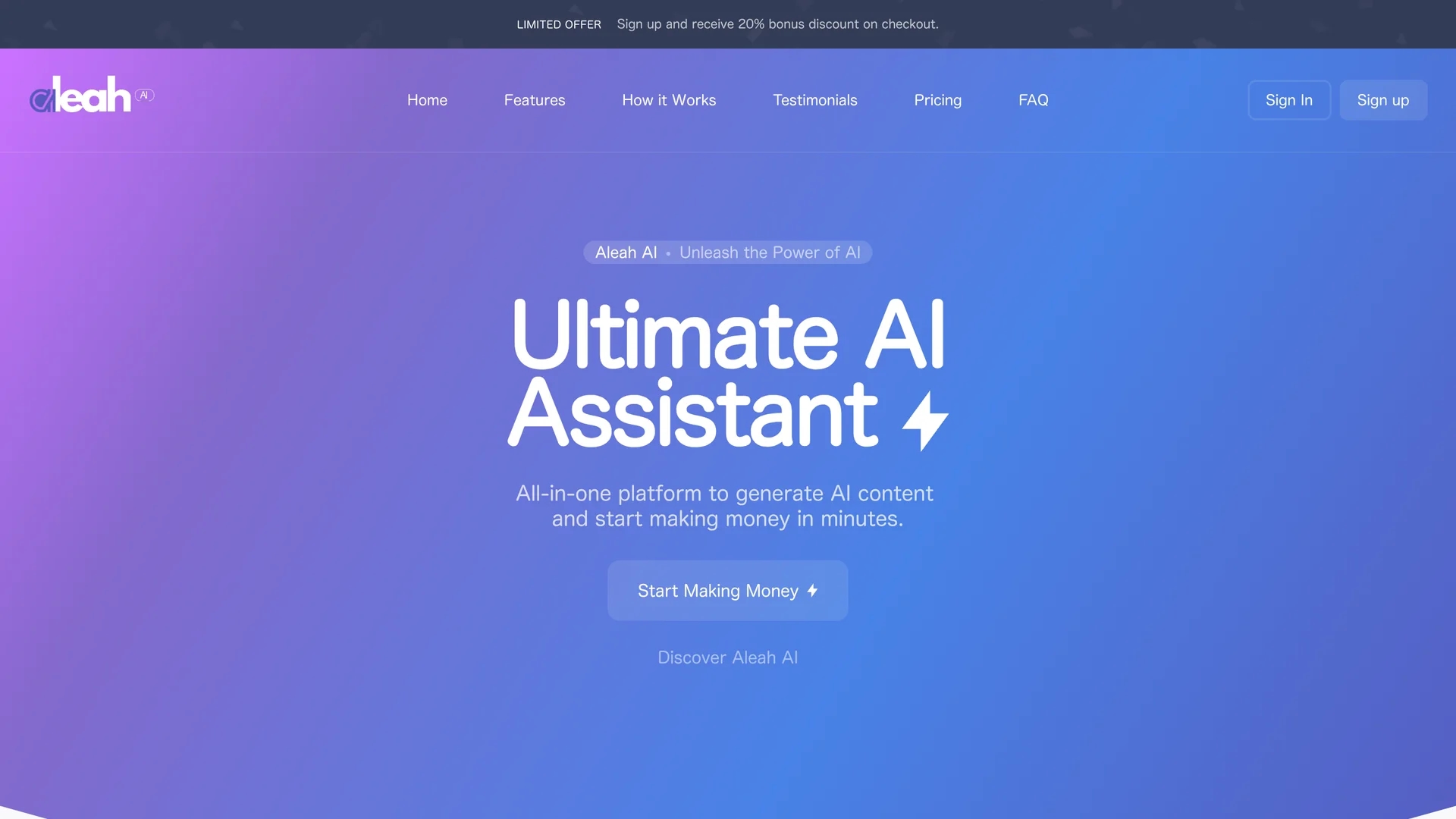 aleah-ai homepage