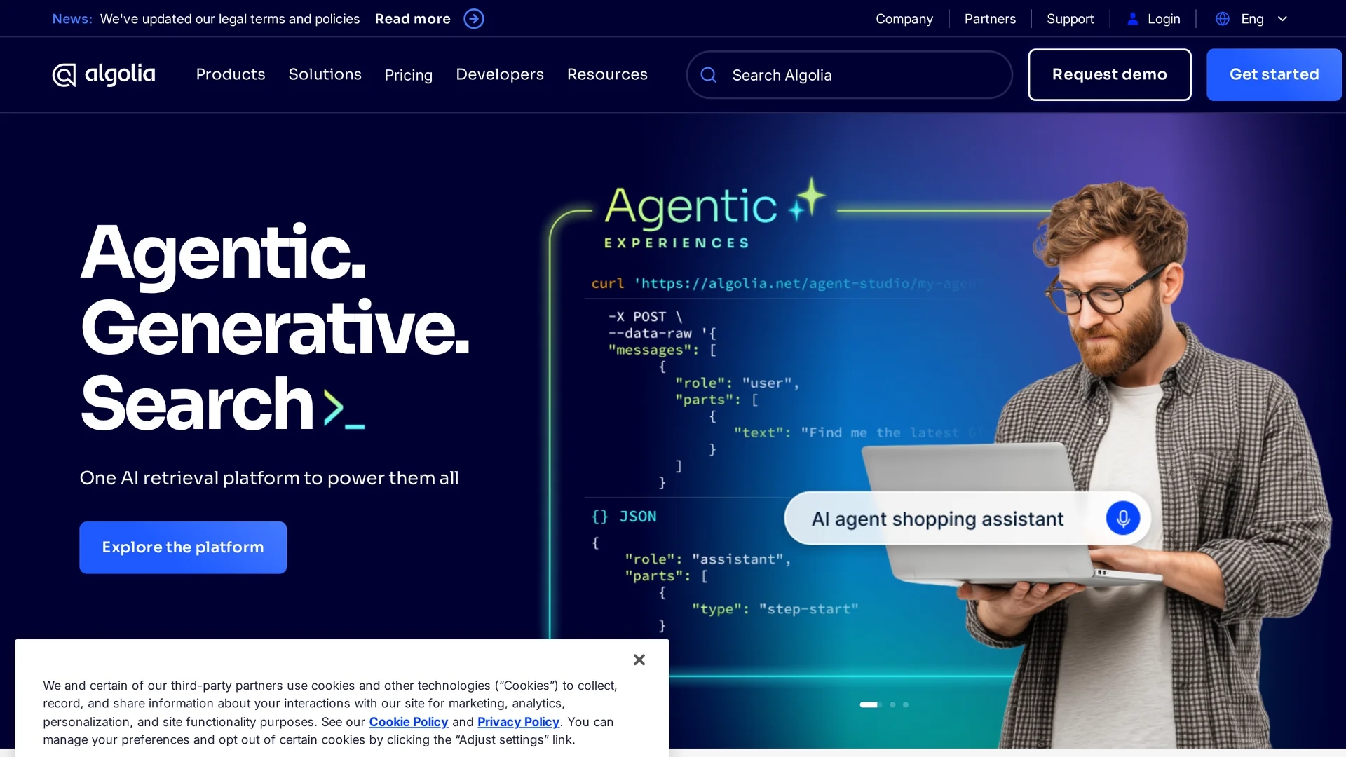 algolia homepage
