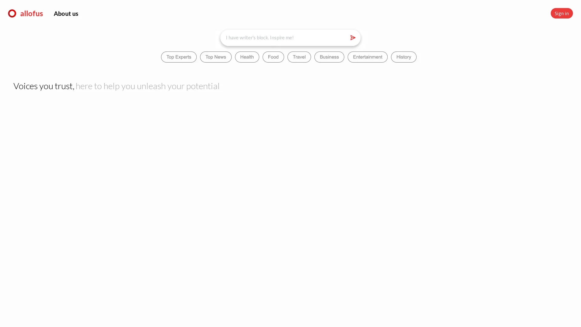 allofus homepage