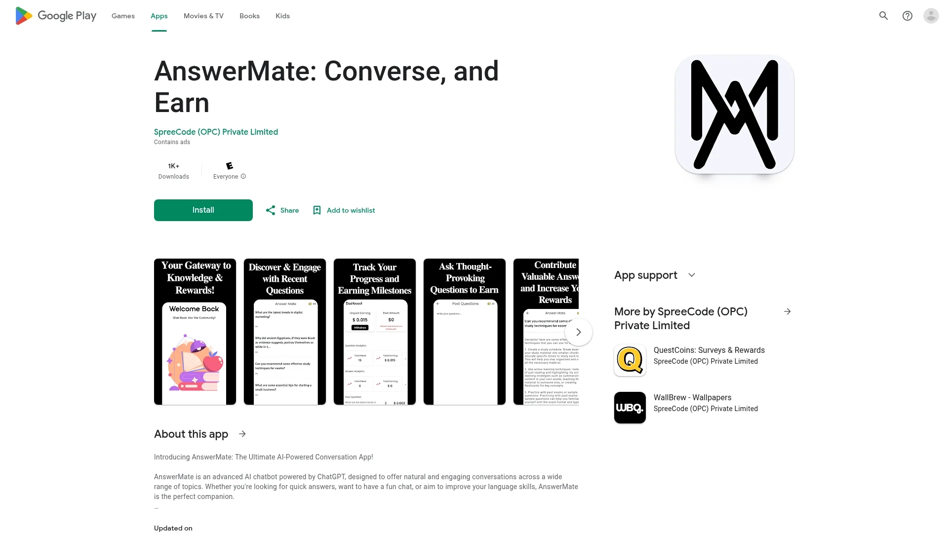 answermate-ask-me-anything homepage
