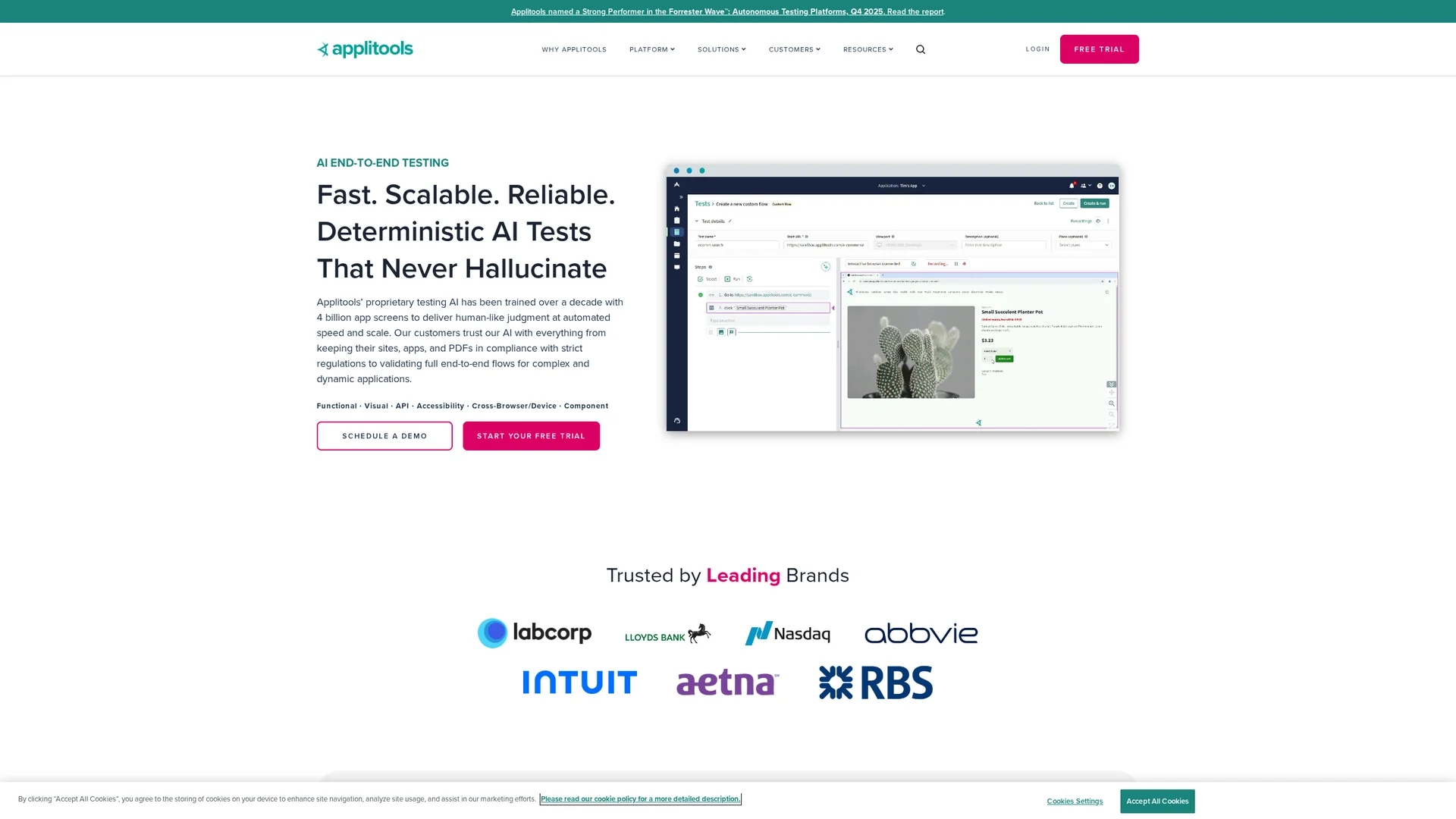 applitools-eyes homepage