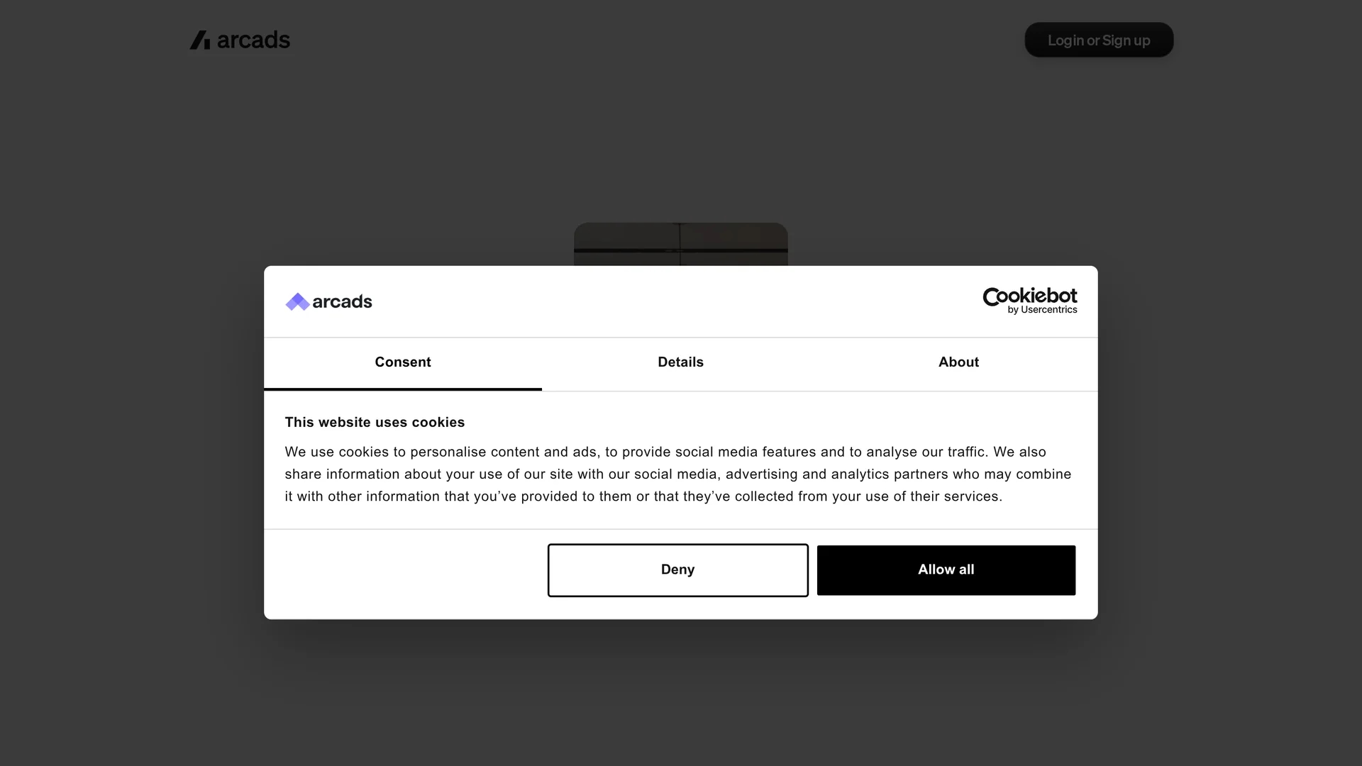 arcads-ai homepage