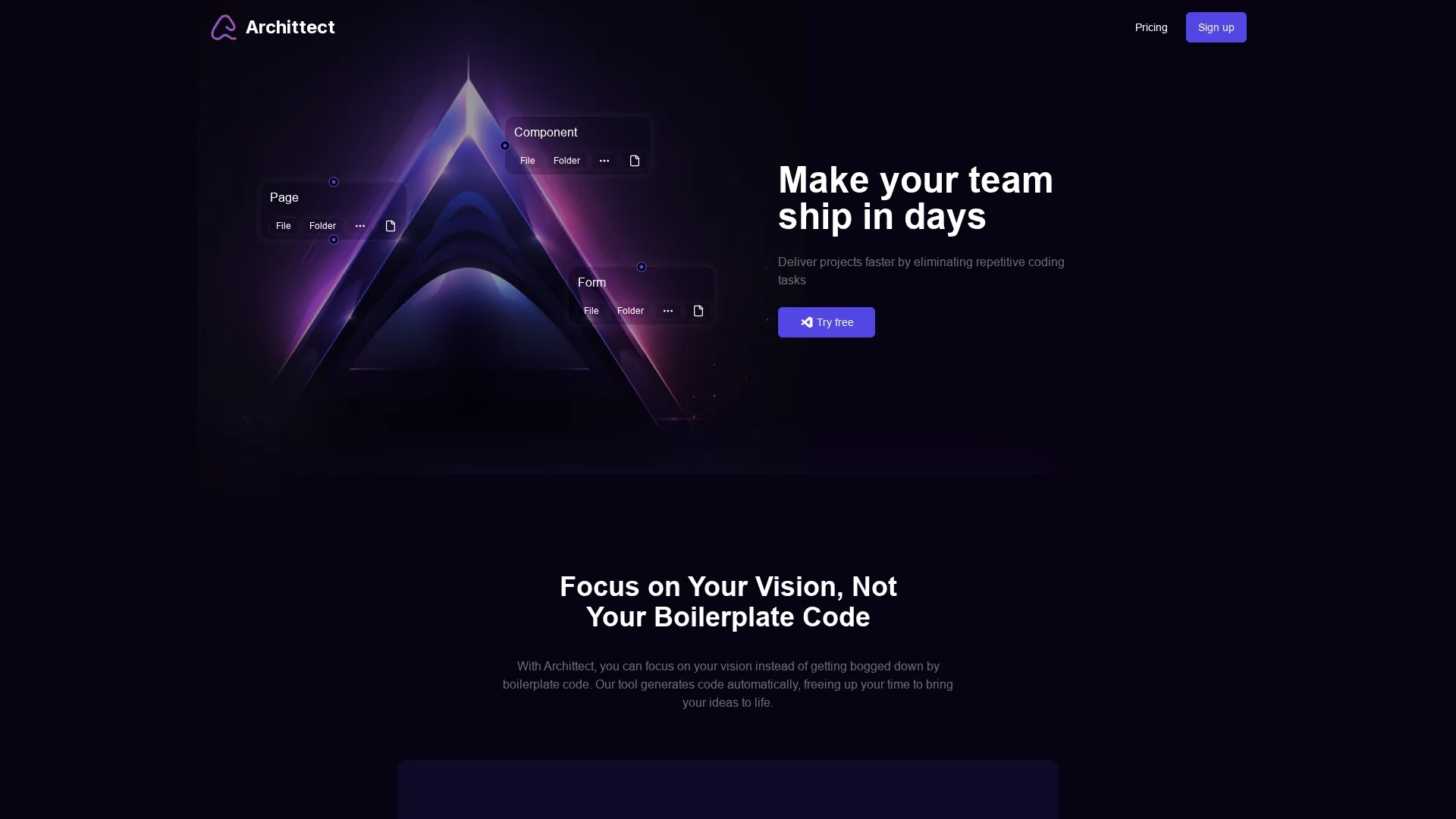 archittect homepage