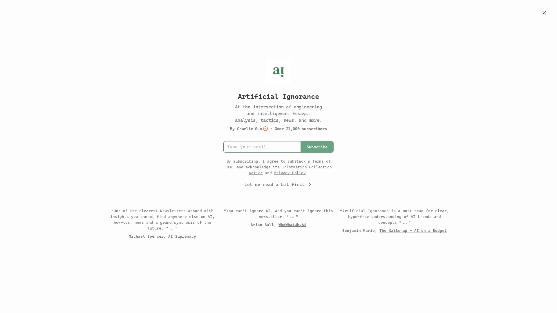 artificial-ignorance homepage