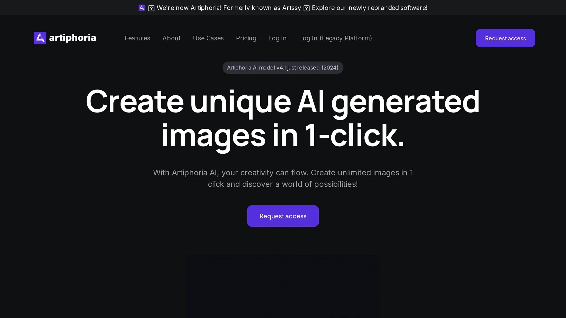 artiphoria-ai homepage