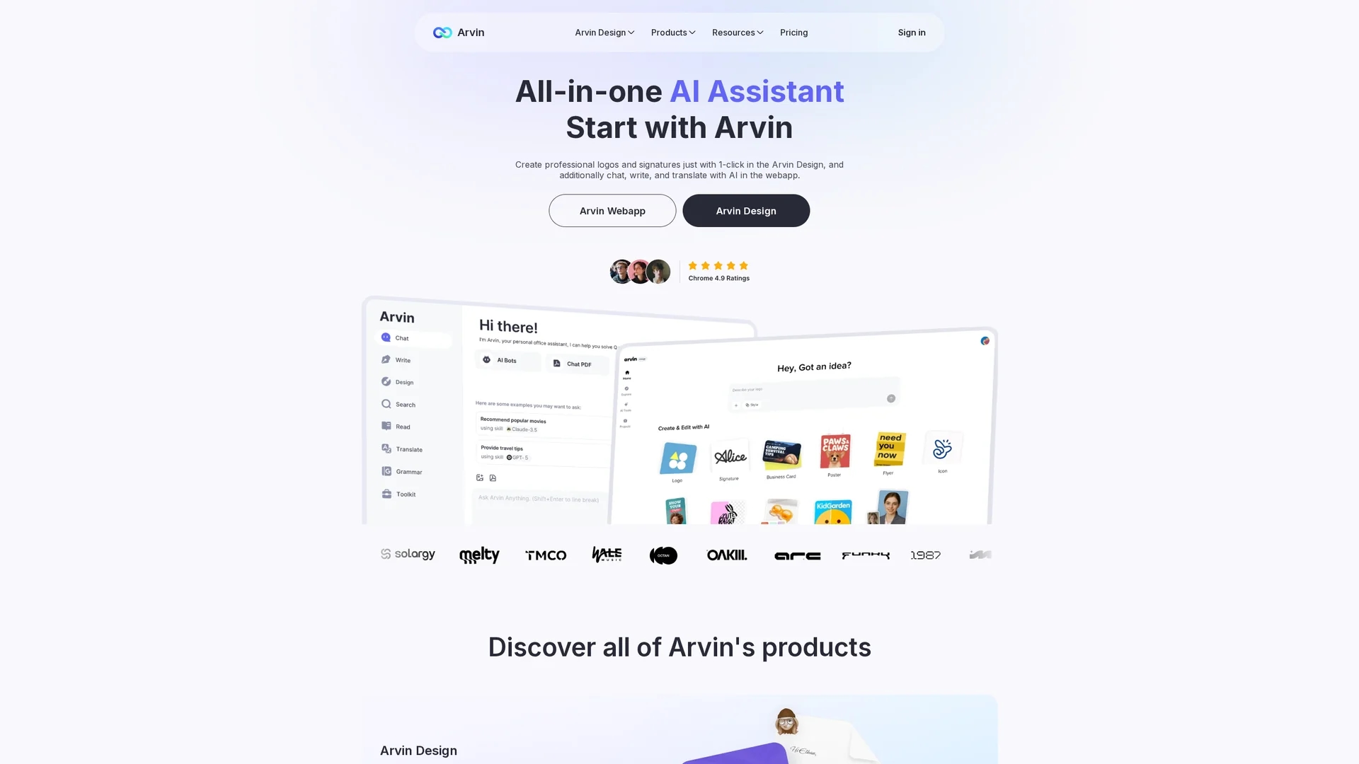 arvin homepage