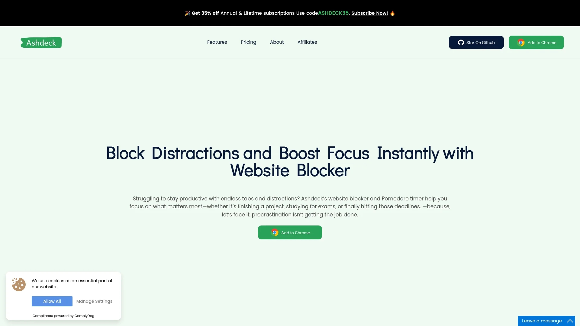 ashdeck homepage