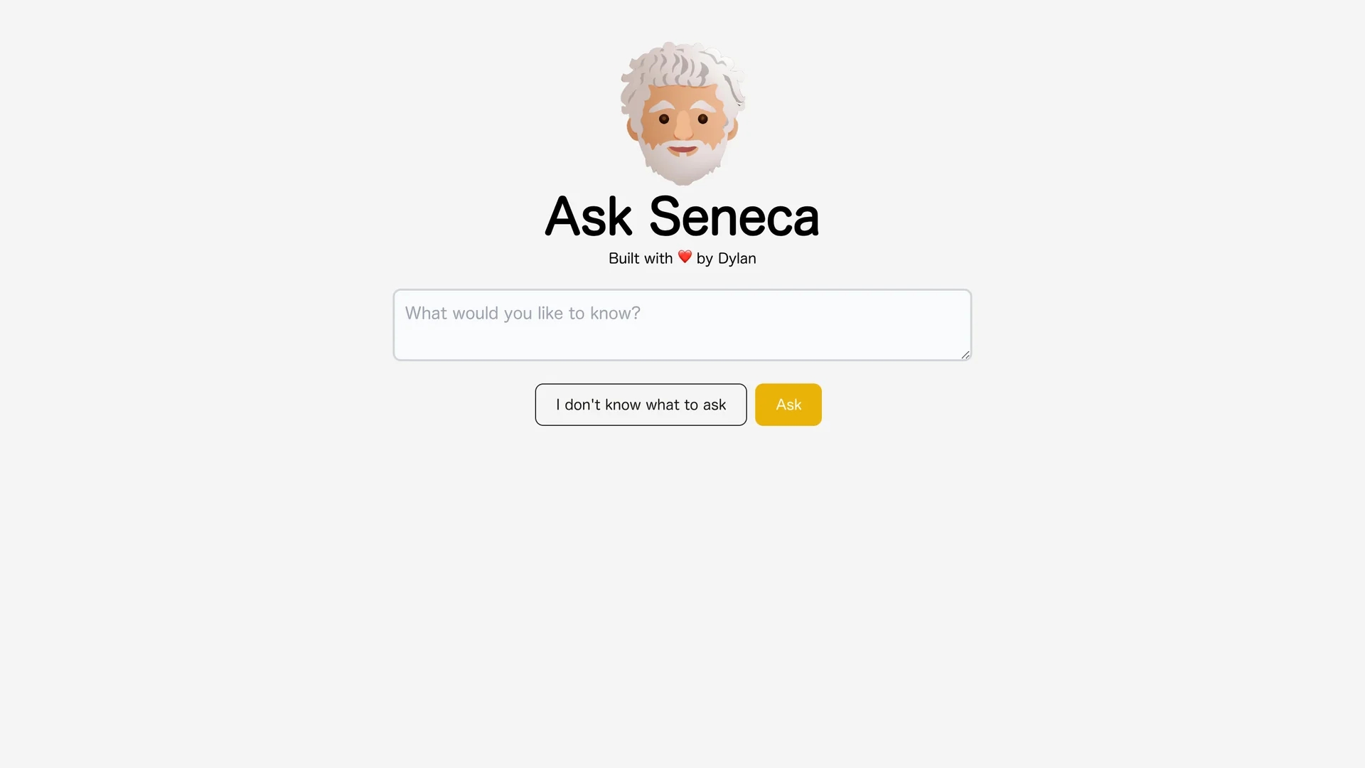 ask-seneca homepage