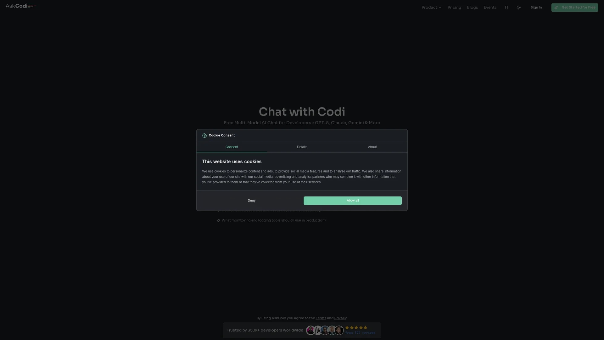 askcodi homepage